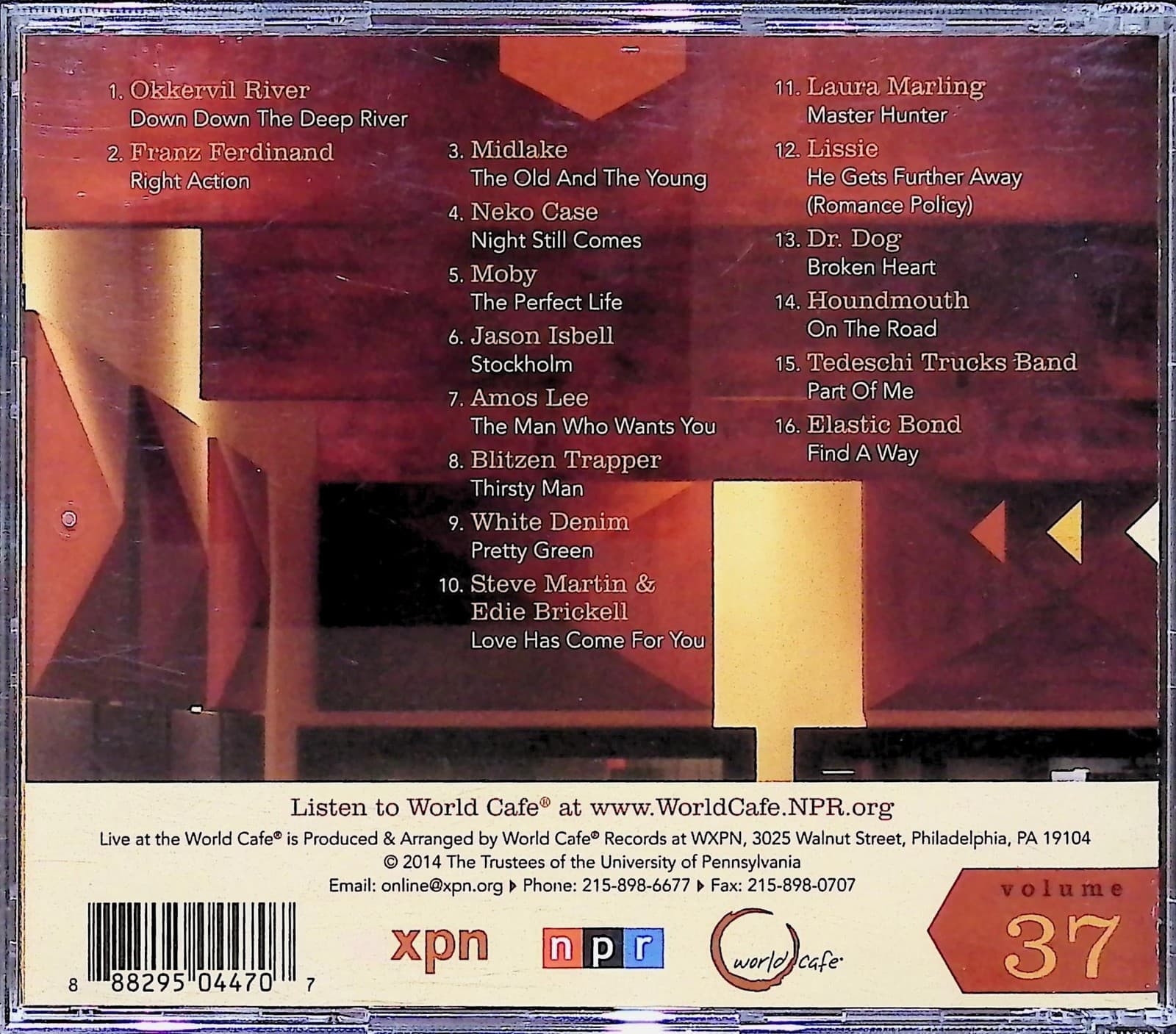 Various Artists CD Live At The World Cafe Vol 37 2014 Album Rock Orange Music - Thumbnail 4