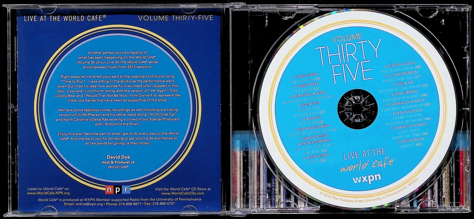Various Artists CD Live At The World Cafe Vol 35 2013 Album Rock Indie Blue - Thumbnail 3