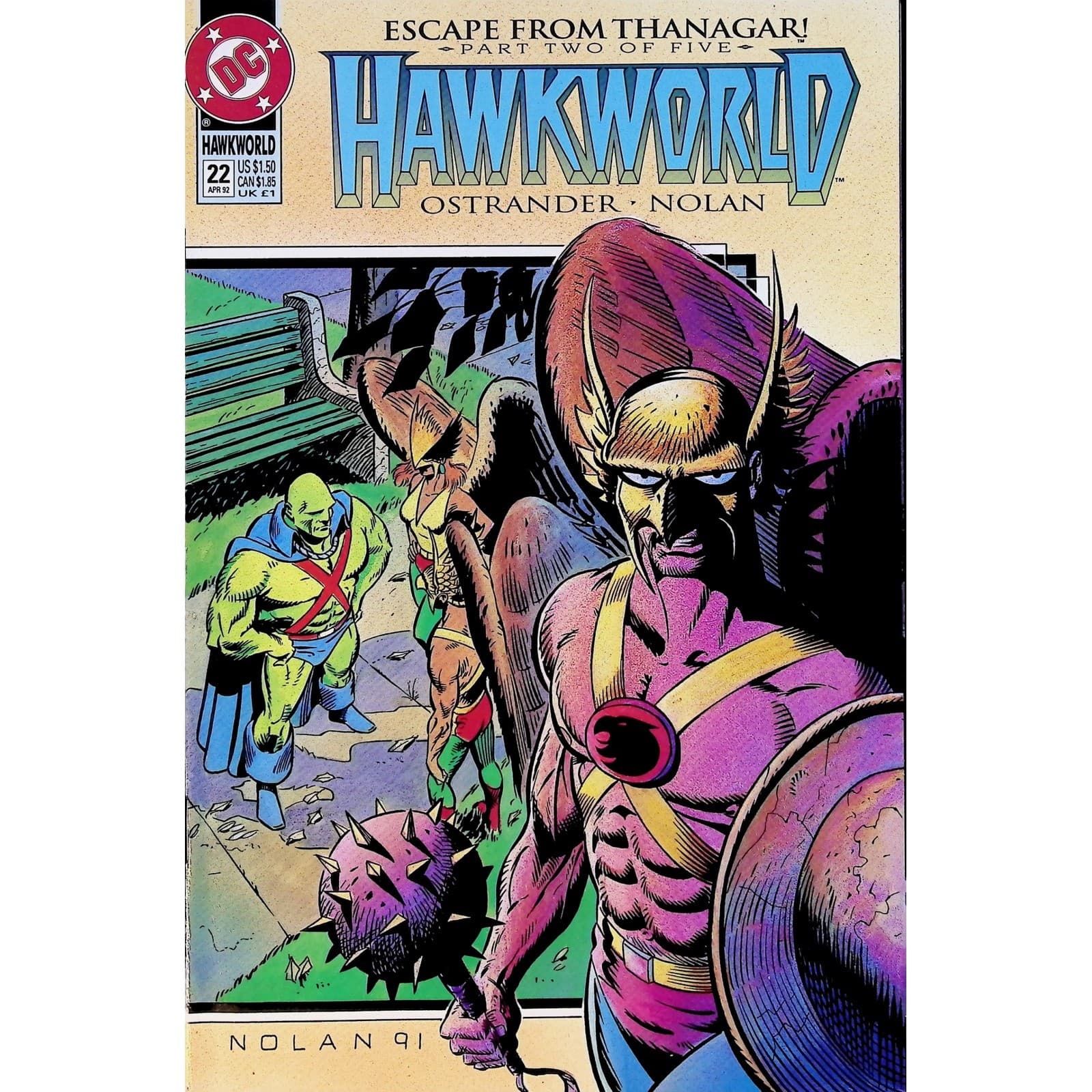 Hawkworld 10x Comic Lot #3 4 6 11 17 19 21 22 24 25 DC 1990 Ostrander Nolan - Thumbnail 9