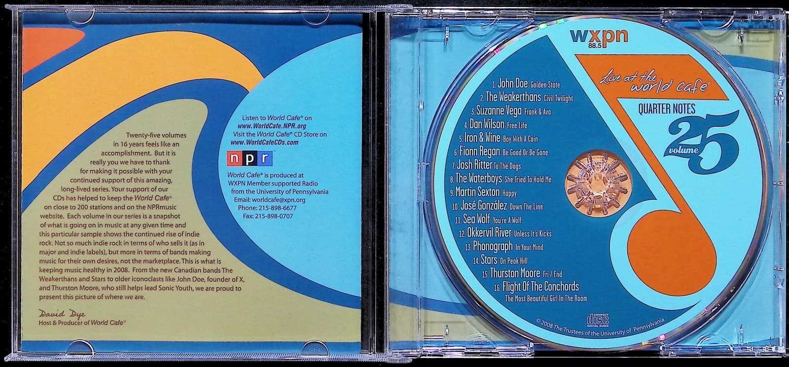 Various Artists CD Live At World Cafe Vol 25 Quarter Notes Album Rock Folk Blue - Thumbnail 3