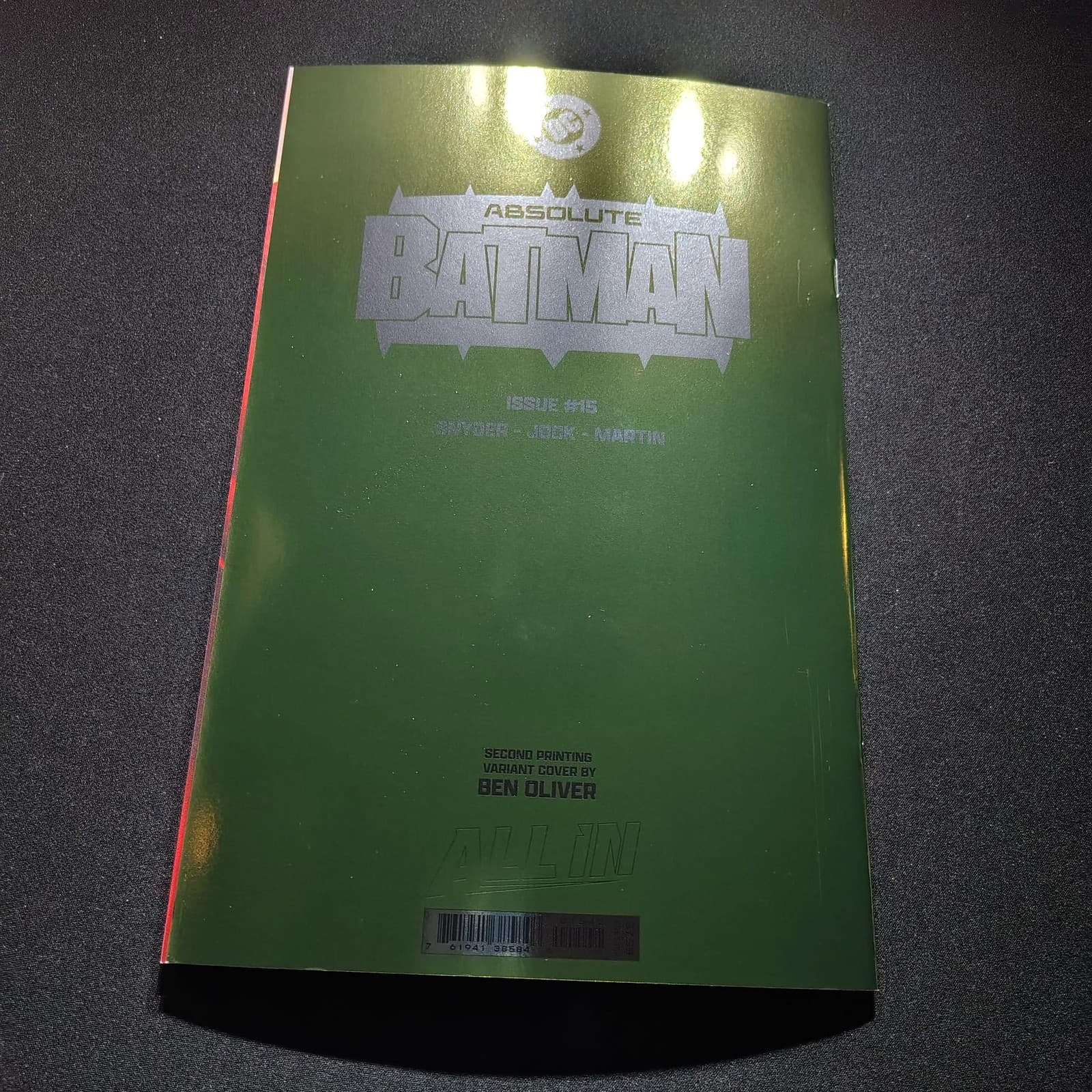 Absolute Batman #15 2nd Print Ben Oliver Joker Foil Variant Snyder DC Comic Book - Thumbnail 2