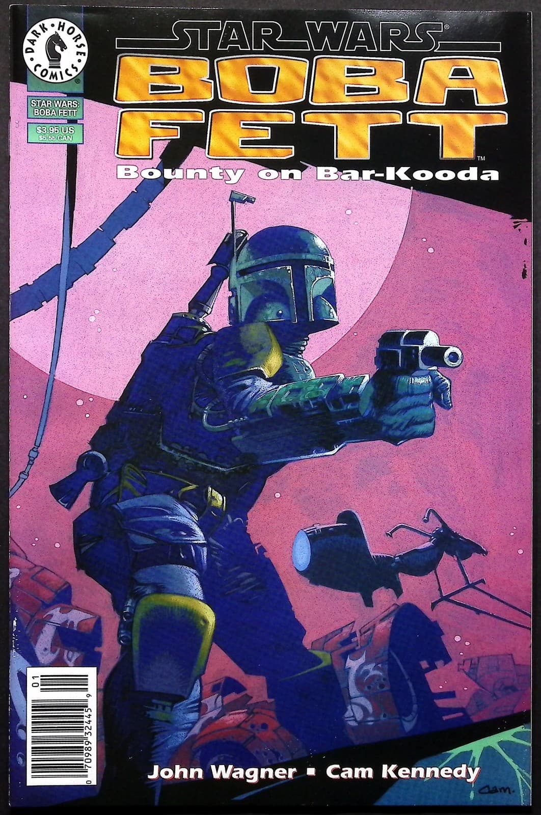 Vintage Star Wars Boba Fett Dark Horse Comic Lot of 3 90s Wagner Kennedy - Thumbnail 4