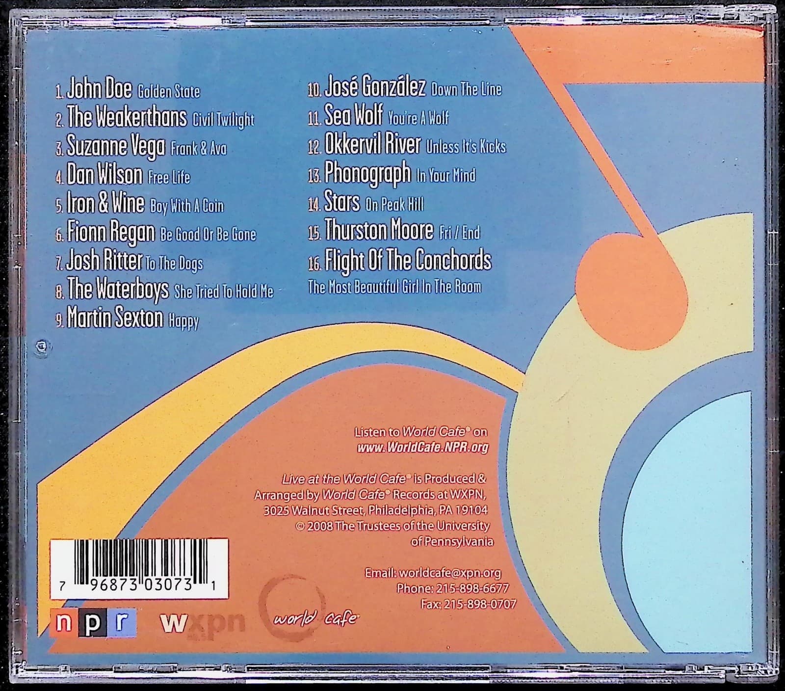 Various Artists CD Live At World Cafe Vol 25 Quarter Notes Album Rock Folk Blue - Thumbnail 4