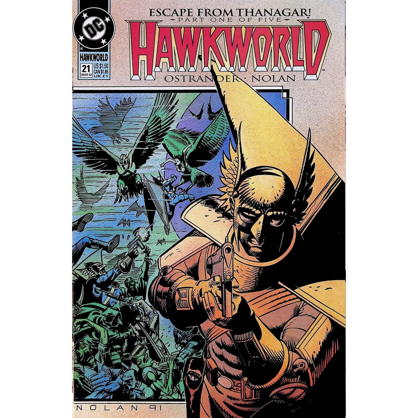 Hawkworld 10x Comic Lot #3 4 6 11 17 19 21 22 24 25 DC 1990 Ostrander Nolan - Thumbnail 8