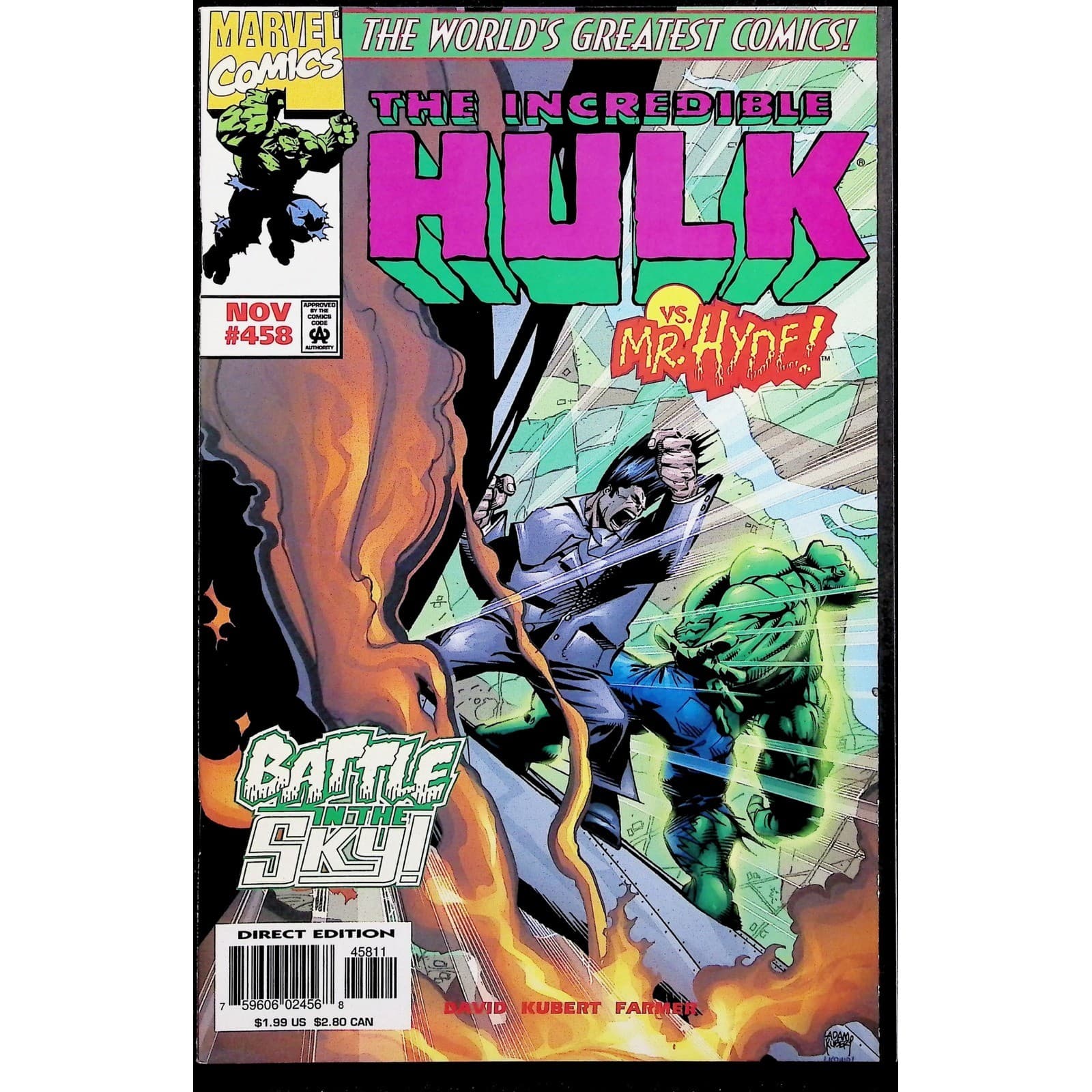 Incredible Hulk 4X Comic Lot #19 21 22 458 Direct Edition Marvel - Thumbnail 4