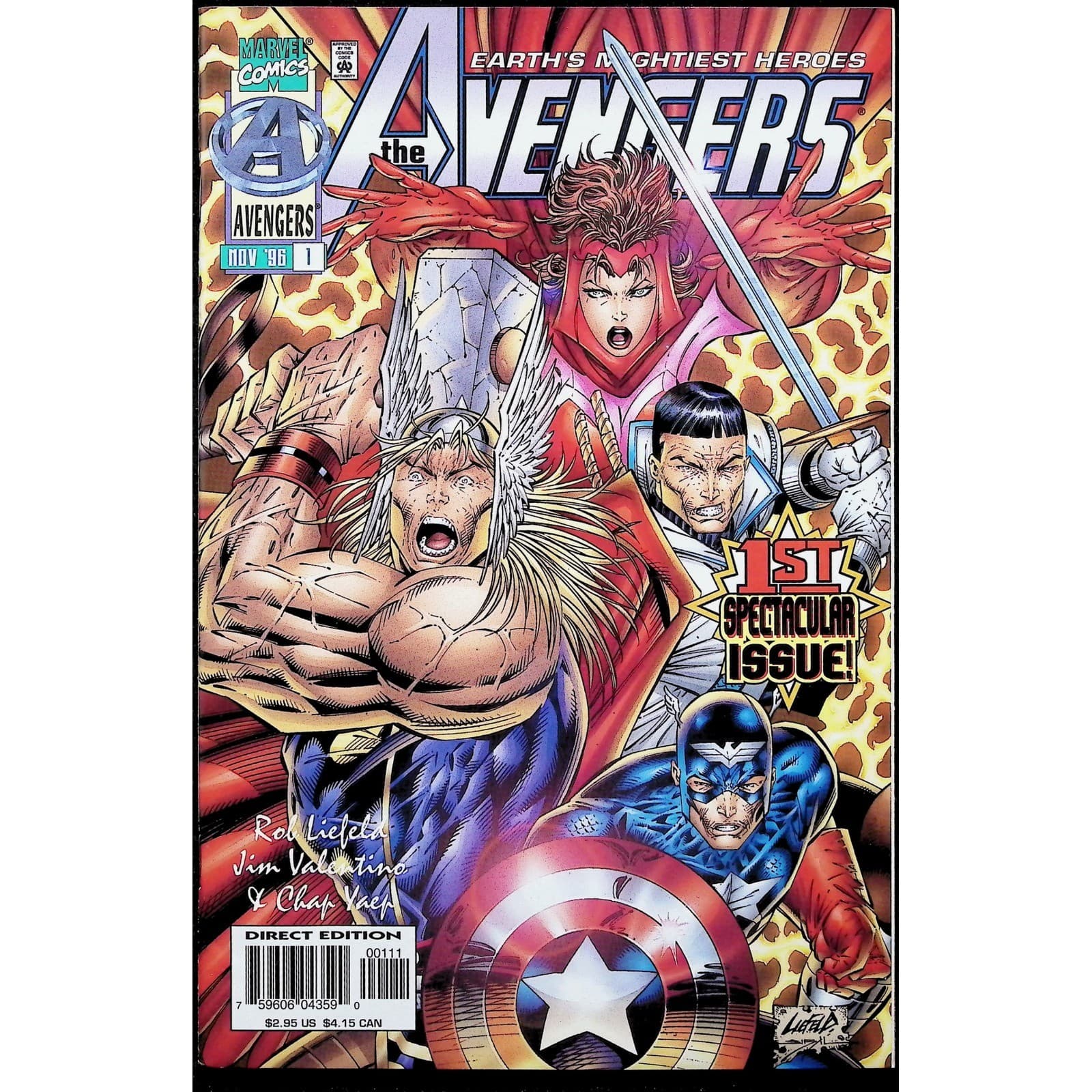 Avengers Vol.2 3X Comic Lot #1 4 13 Direct Edition Marvel - Thumbnail 2