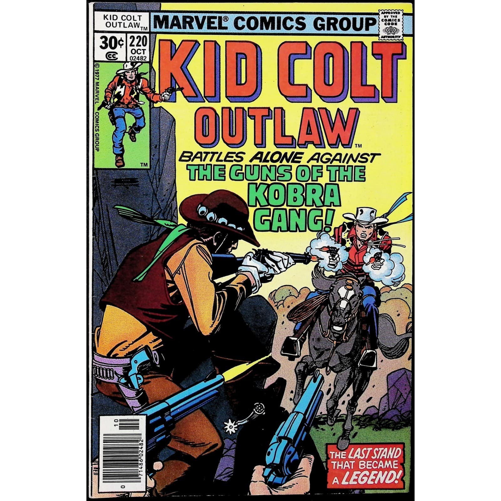 Kid Colt Outlaw 2X Comic Lot #220 221 Newsstand Marvel - Thumbnail 4