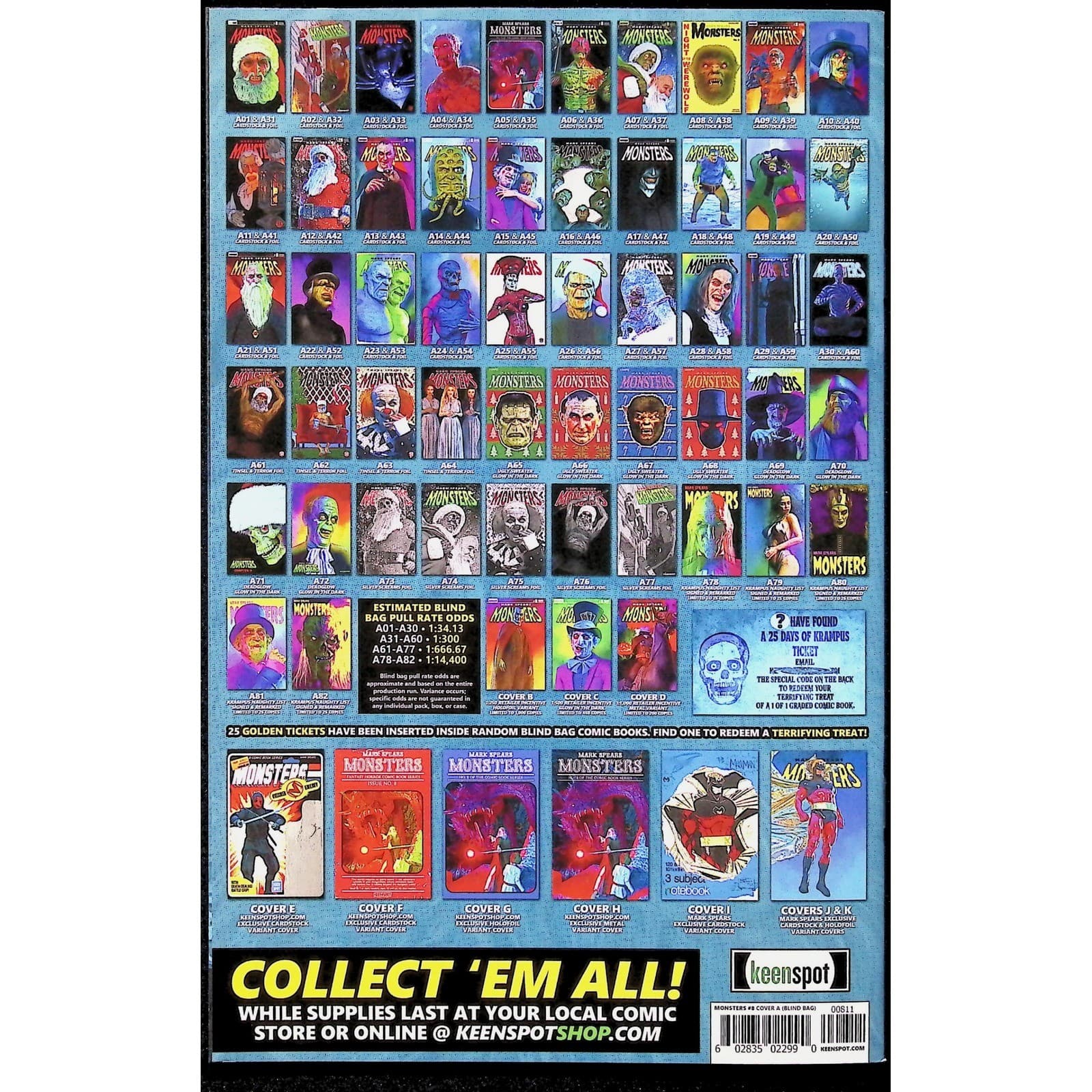 Mark Spears Monsters 6X Comic Lot #8 Blind Bag Variants Keenspot Frankenstein - Thumbnail 5