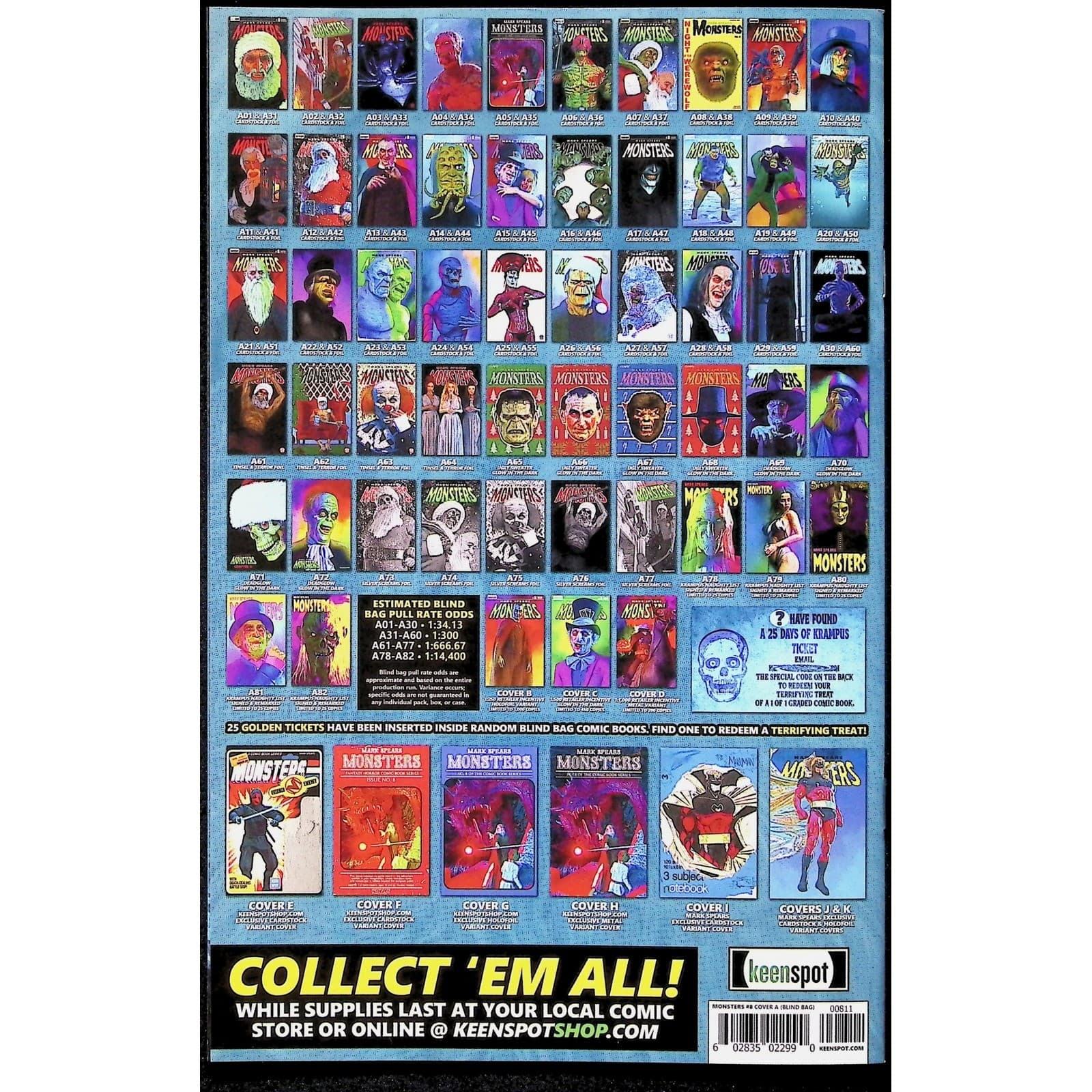 Mark Spears Monsters 6X Comic Lot #8 Blind Bag Variants Keenspot Frankenstein - Thumbnail 11