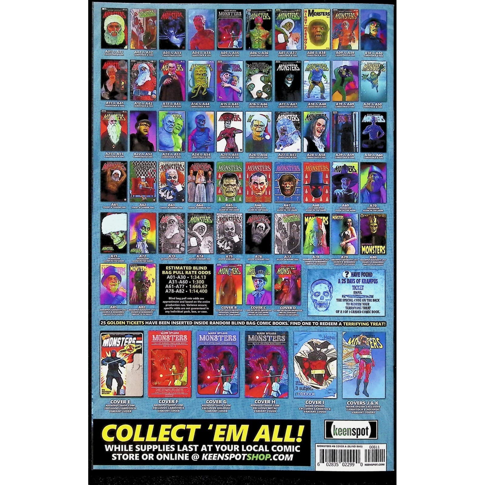 Mark Spears Monsters 6X Comic Lot #8 Blind Bag Variants Keenspot Frankenstein - Thumbnail 9