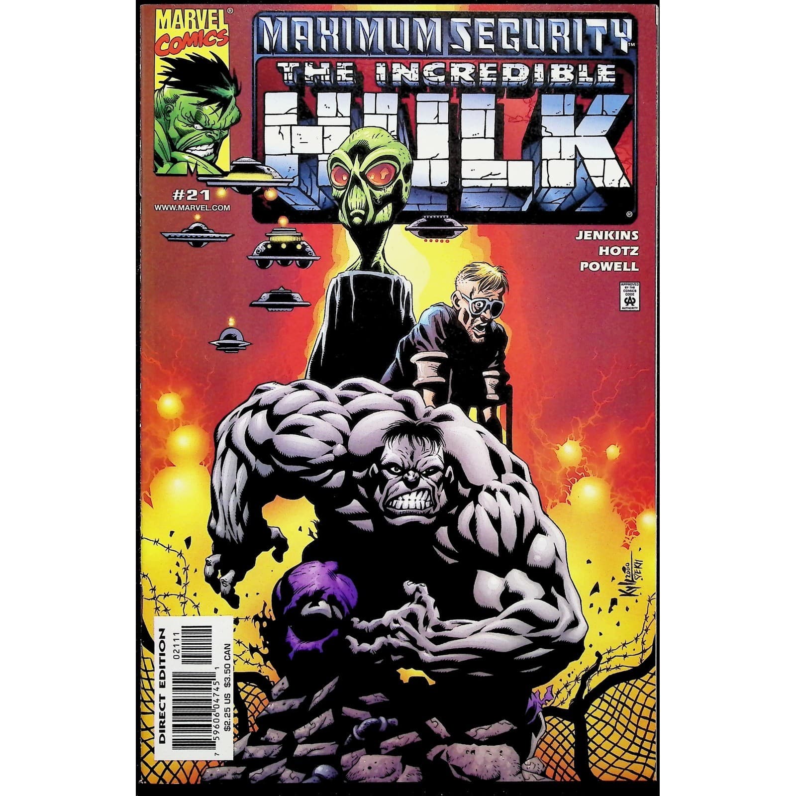 Incredible Hulk 4X Comic Lot #19 21 22 458 Direct Edition Marvel - Thumbnail 2