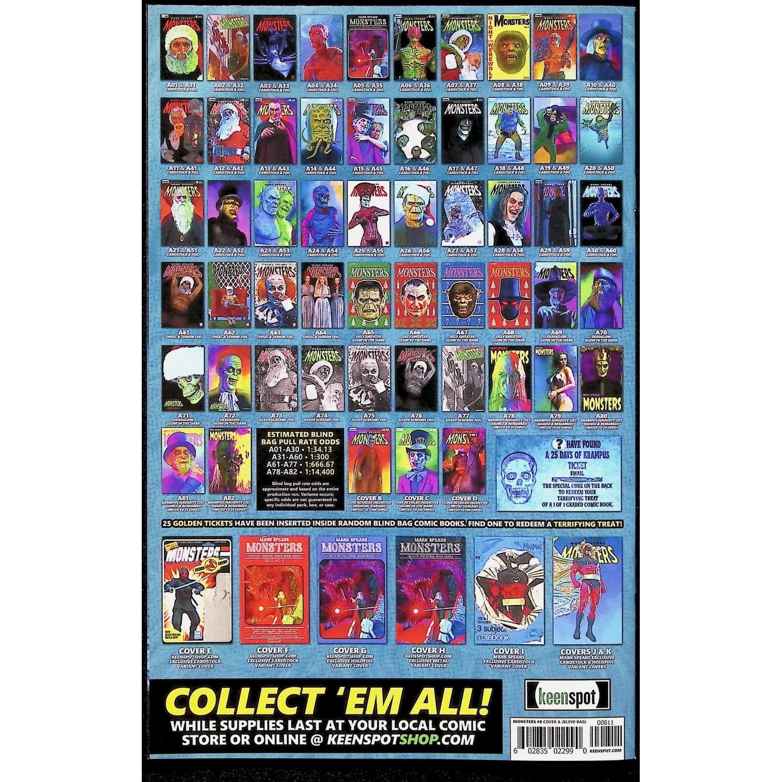 Mark Spears Monsters 6X Comic Lot #8 Blind Bag Variants Keenspot Frankenstein - Thumbnail 7