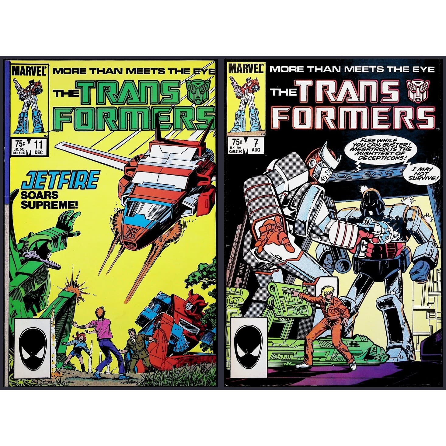 Transformers 2X Comic Lot #7 11 1st Jetfire Direct Edition Marvel