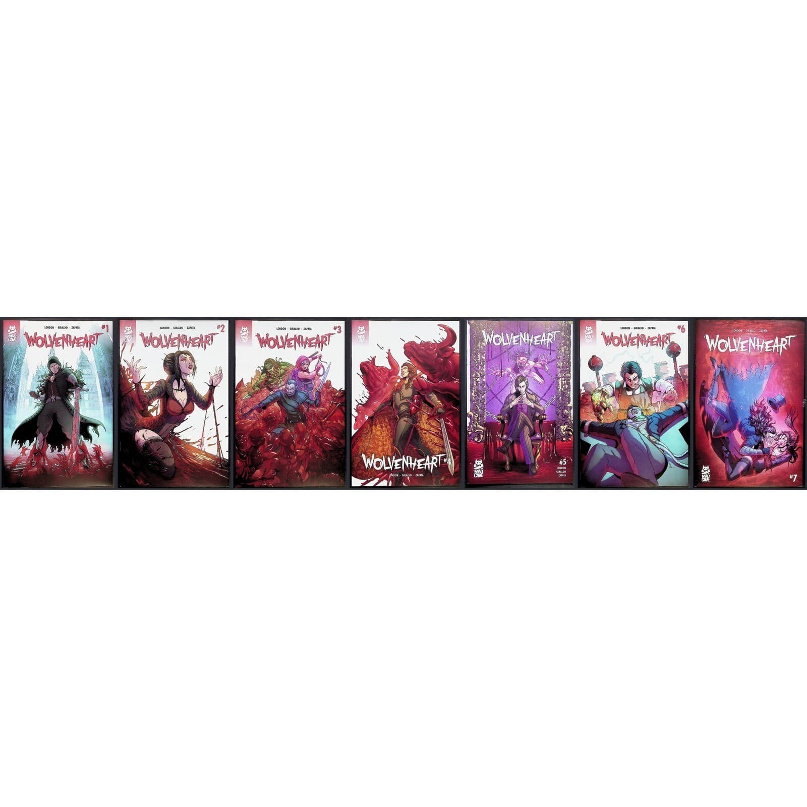Wolverheart #1–7 Lot (2023, Mad Cave Studios) – Dark Fantasy Horror Series