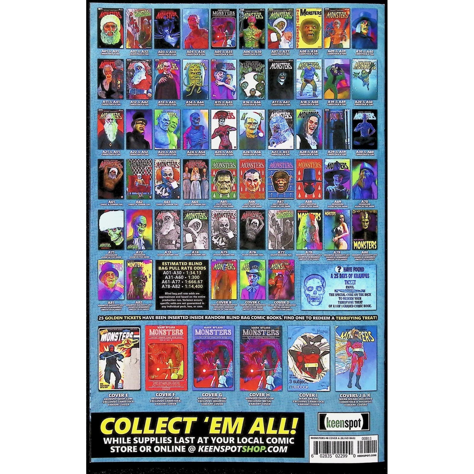 Mark Spears Monsters 6X Comic Lot #8 Blind Bag Variants Keenspot Frankenstein - Thumbnail 13