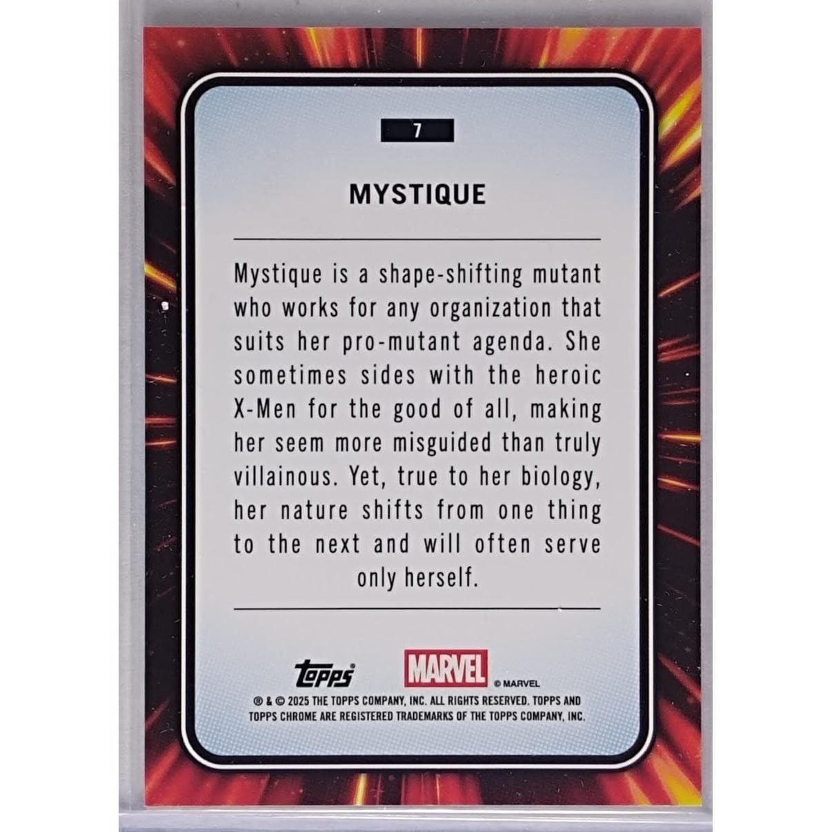 2025 Topps Chrome Mystique #7 Hulk Green Laser Refractor /99 X-Men - Thumbnail 2