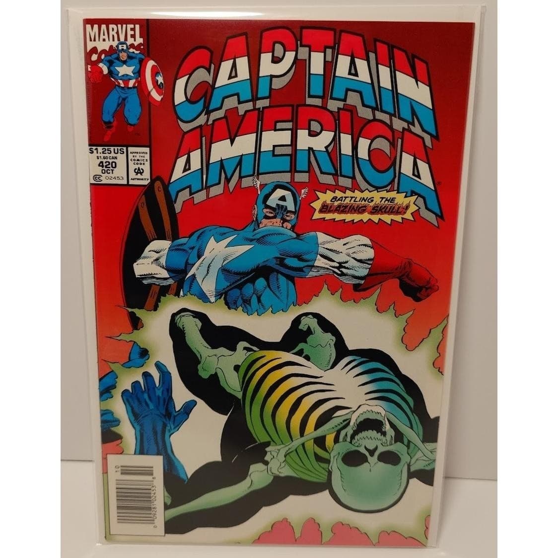 Captain America #383 419 420 Newsstand Edition Jim Lee Ron Lim 3x Comic Lot - Thumbnail 3
