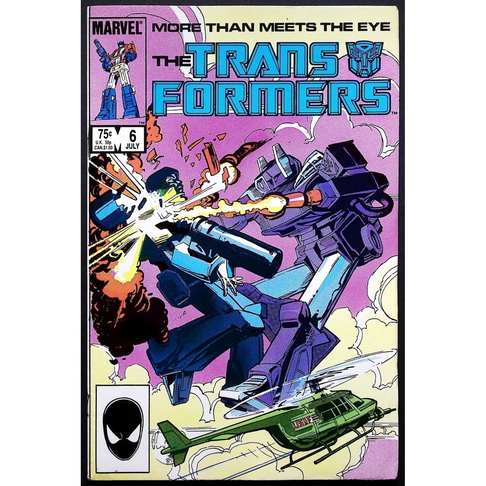 The Transformers Comic Book #6 Marvel Comics July 1985 1st app. Josie Beller