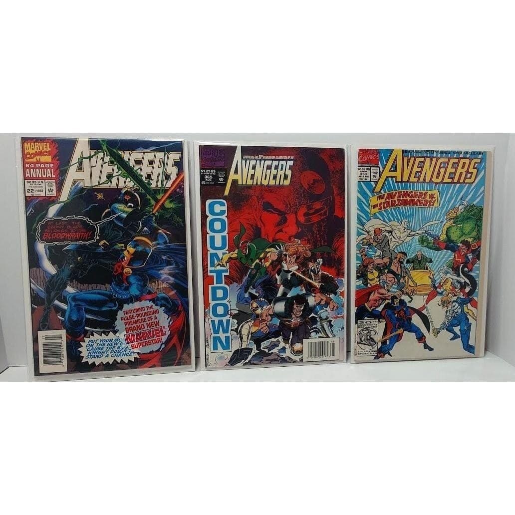 Avengers #350 365 Annual 22 Marvel 90s Newsstand 3x Comic Lot Bloodwraith