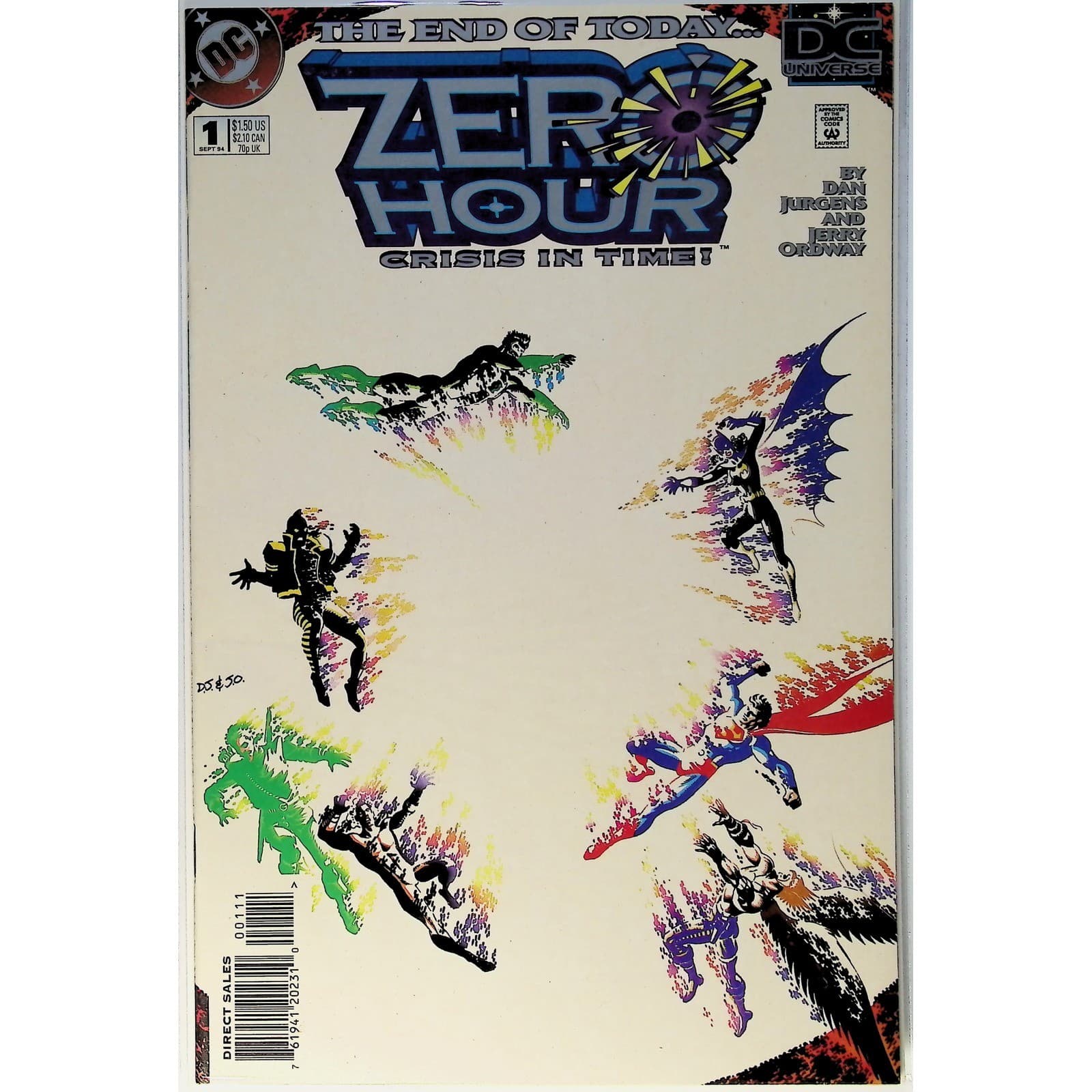 Zero Hour Crisis in Time #0-4 Set White Blank Variant DC 1994 Complete Lot VF-NM - Thumbnail 3
