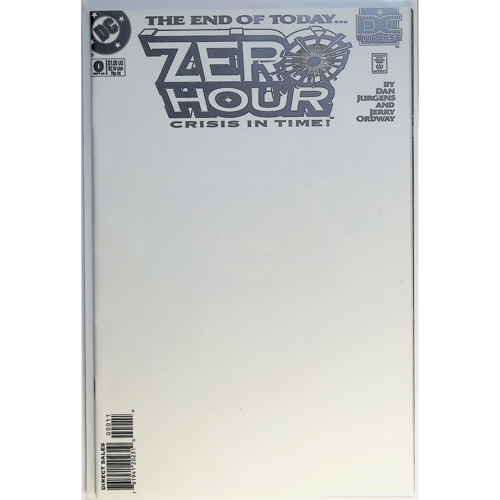 Zero Hour Crisis in Time #0-4 Set White Blank Variant DC 1994 Complete Lot VF-NM - Thumbnail 2