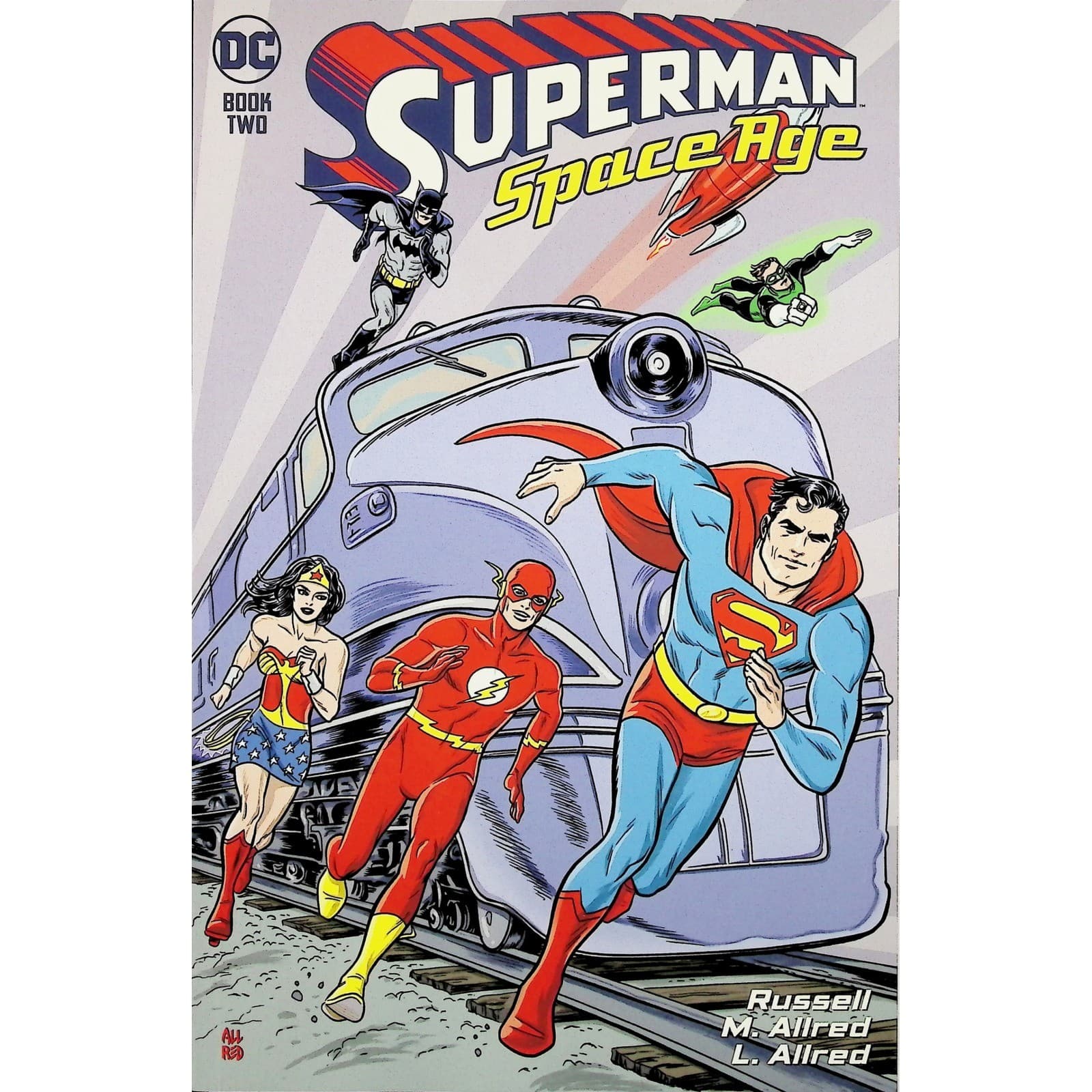 DC Comics Comic Lot Superman Space Age # 2 3 Michael Allred Justice League - Thumbnail 2