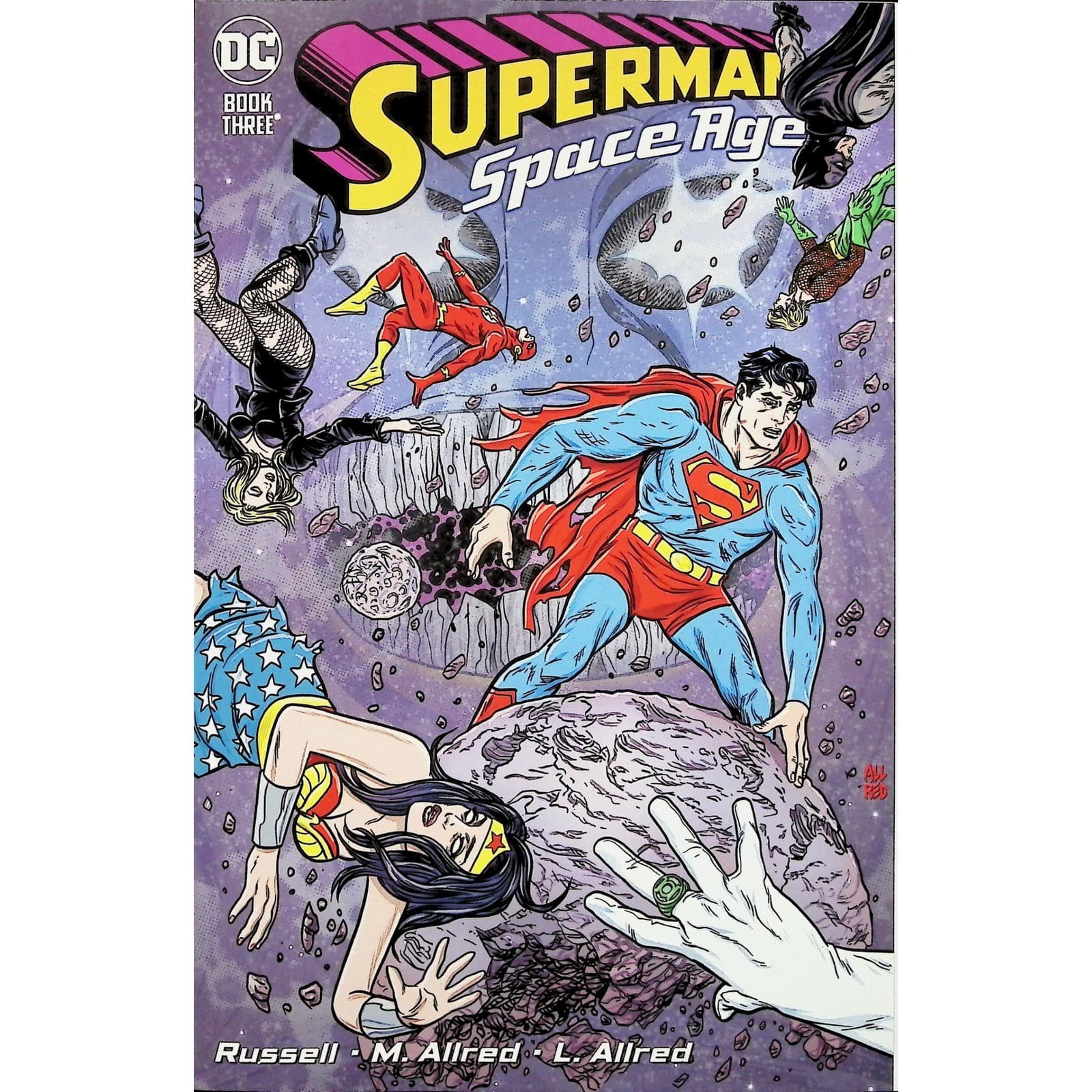 DC Comics Comic Lot Superman Space Age # 2 3 Michael Allred Justice League - Thumbnail 3