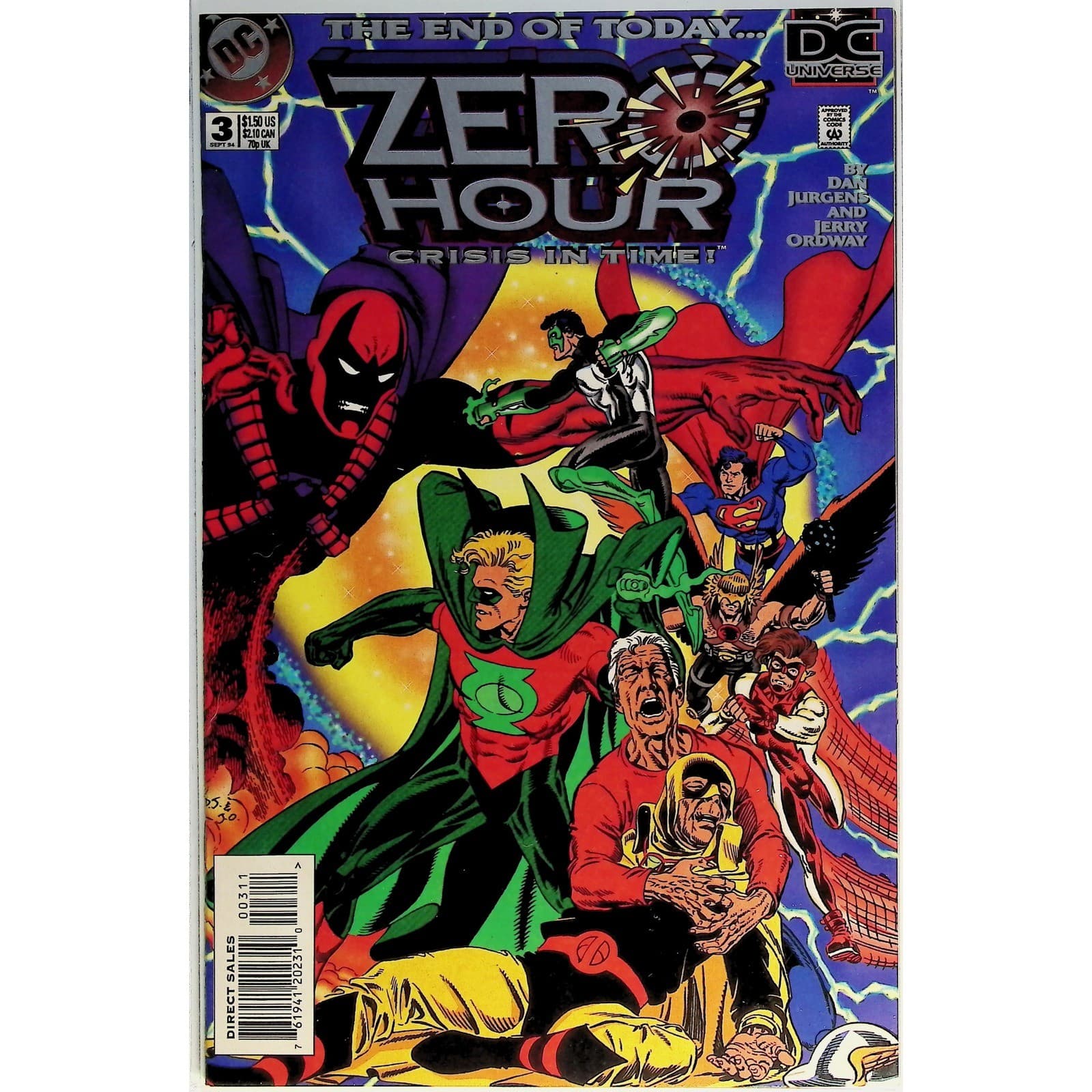 Zero Hour Crisis in Time #0-4 Set White Blank Variant DC 1994 Complete Lot VF-NM - Thumbnail 5