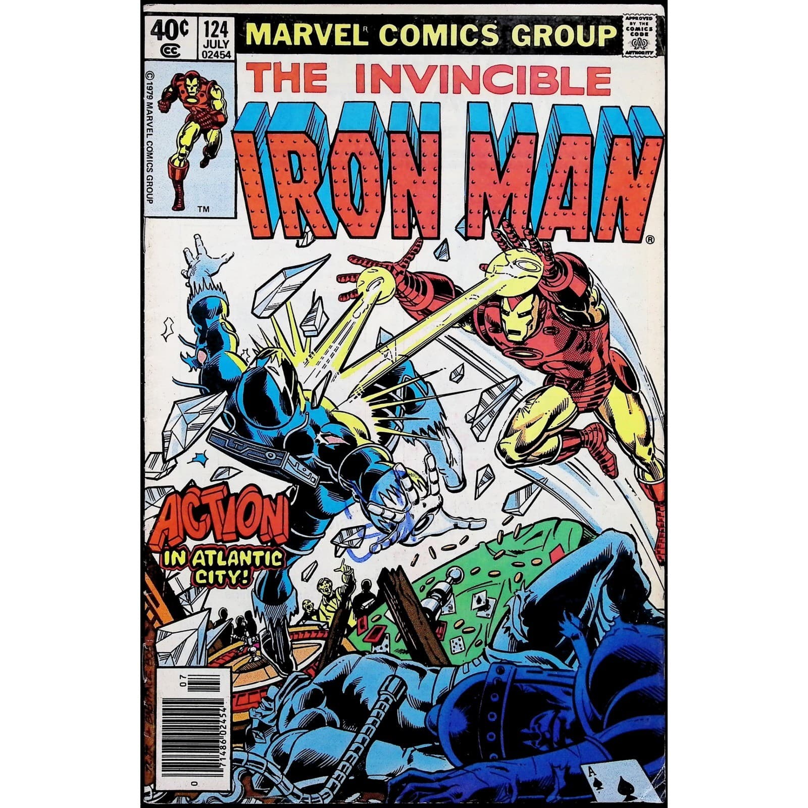 Iron Man #122 #124 Marvel 1979 Romita Jr Bob Layton Newsstand Bronze Age Lot - Thumbnail 2