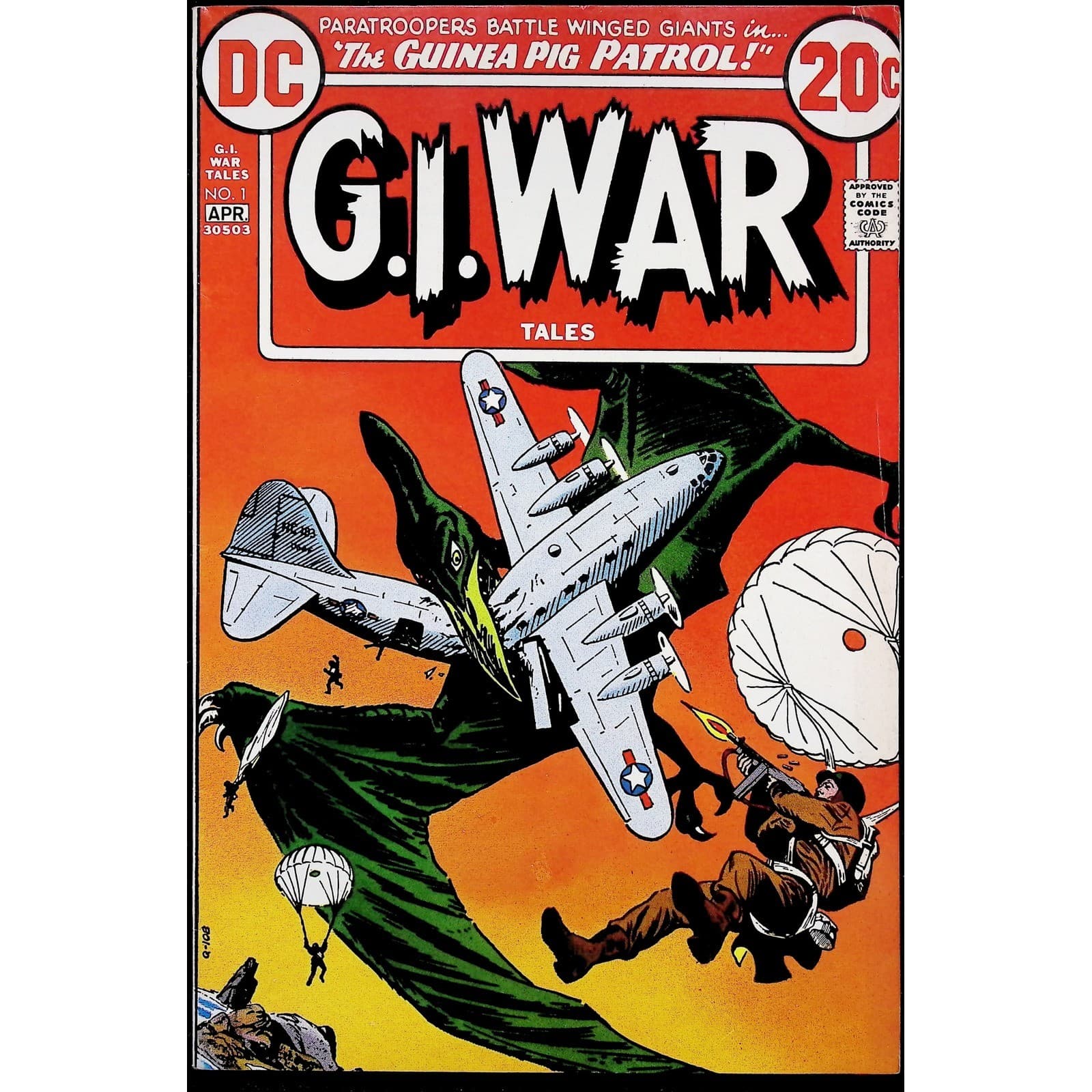 DC Comic Book G.I. War Tales #1 1973 Bronze Age Guinea Pig Patrol