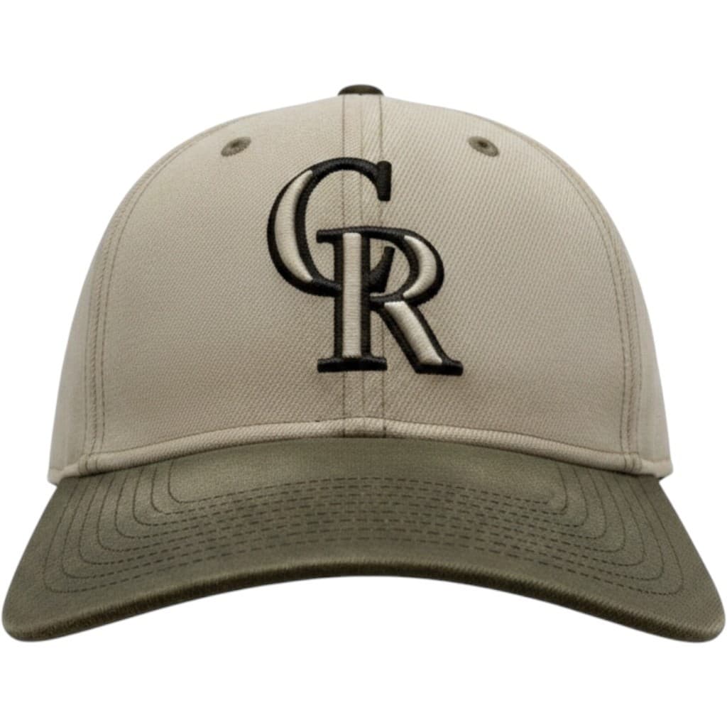 Colorado Rockies Hat Cap Snap Back Mens One Size Beige Green MLB Baseball '47