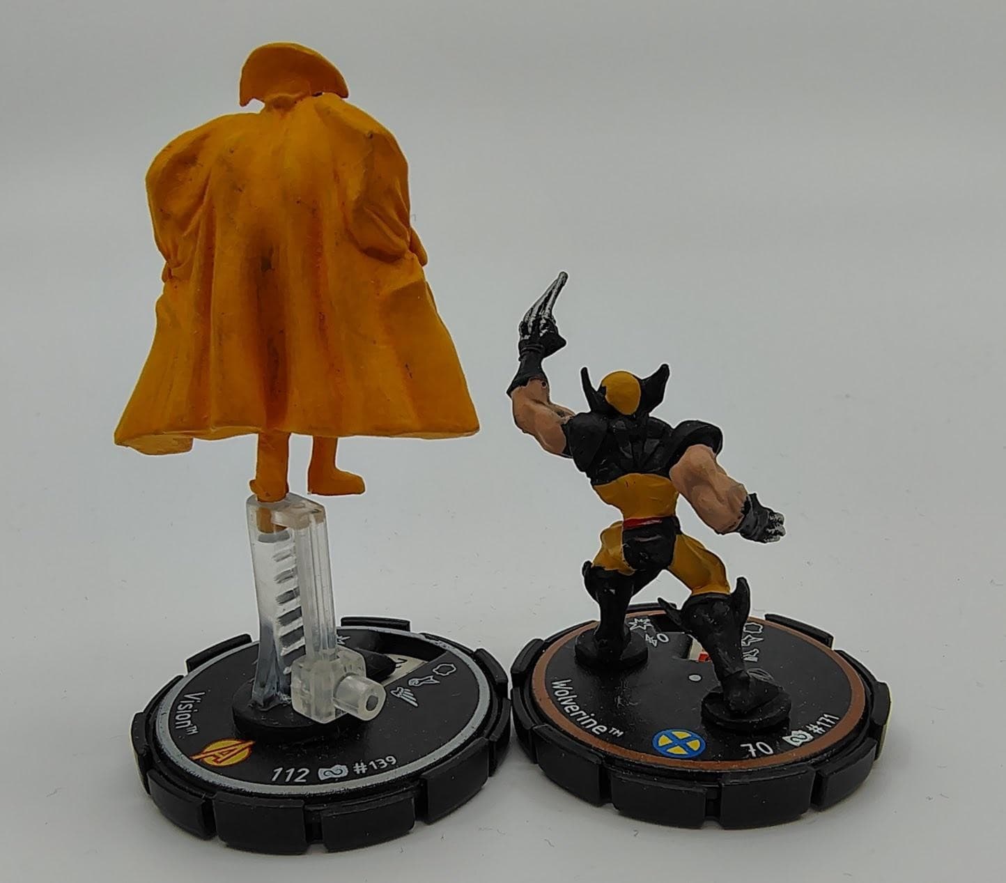Marvel HeroClix Vision 139 & Wolverine 171 LE 2x Figure Lot Unboxed Game Pieces - Thumbnail 3
