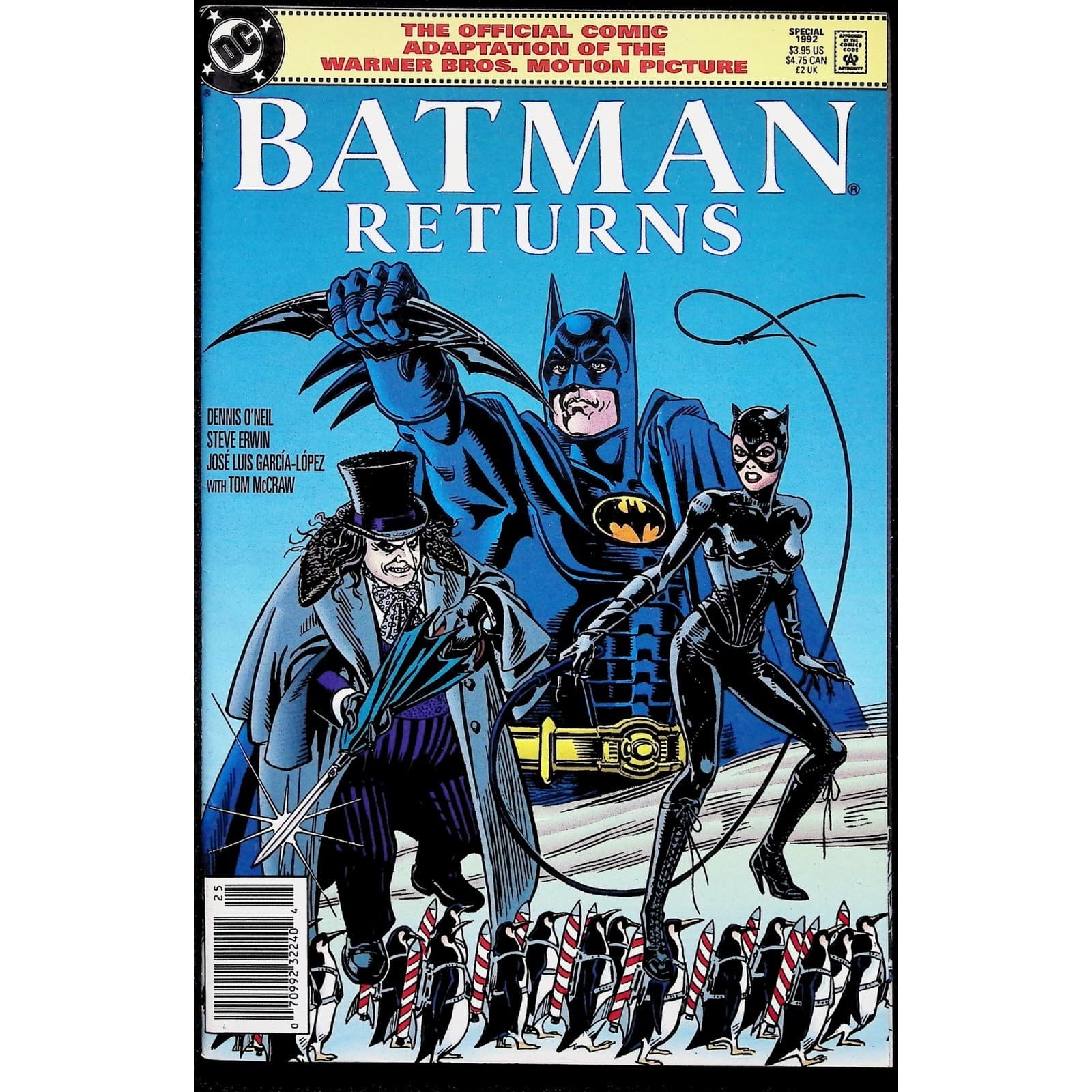 Batman Returns Official Movie Adaptation #1 Newsstand Key Michelle Pfeiffer