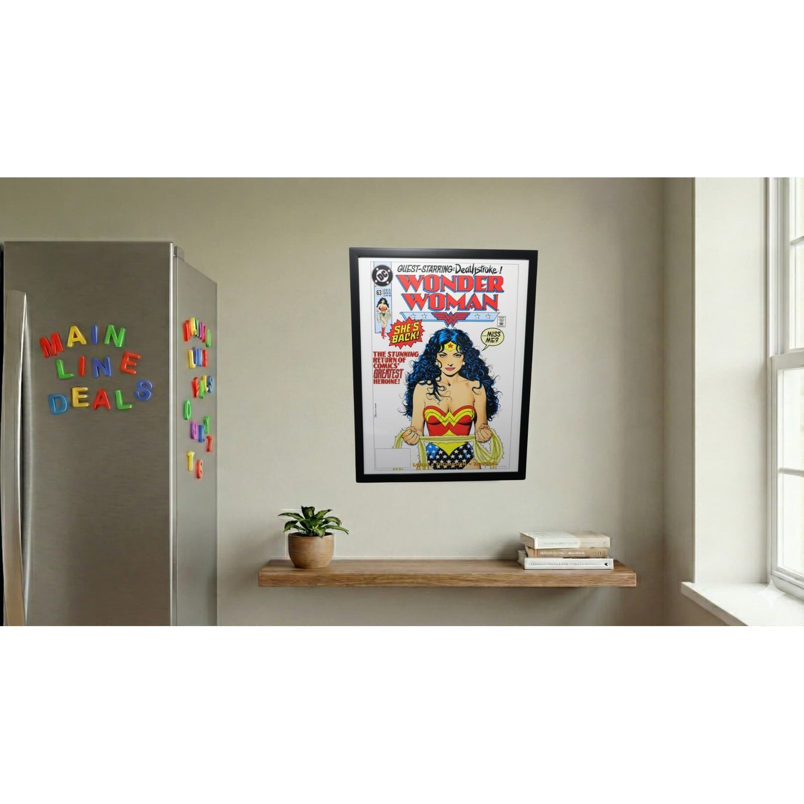 Wonder Woman Comic Cover #63 Framed 12x16 Wall Art | DC Comics by Brian Bolland - Thumbnail 2