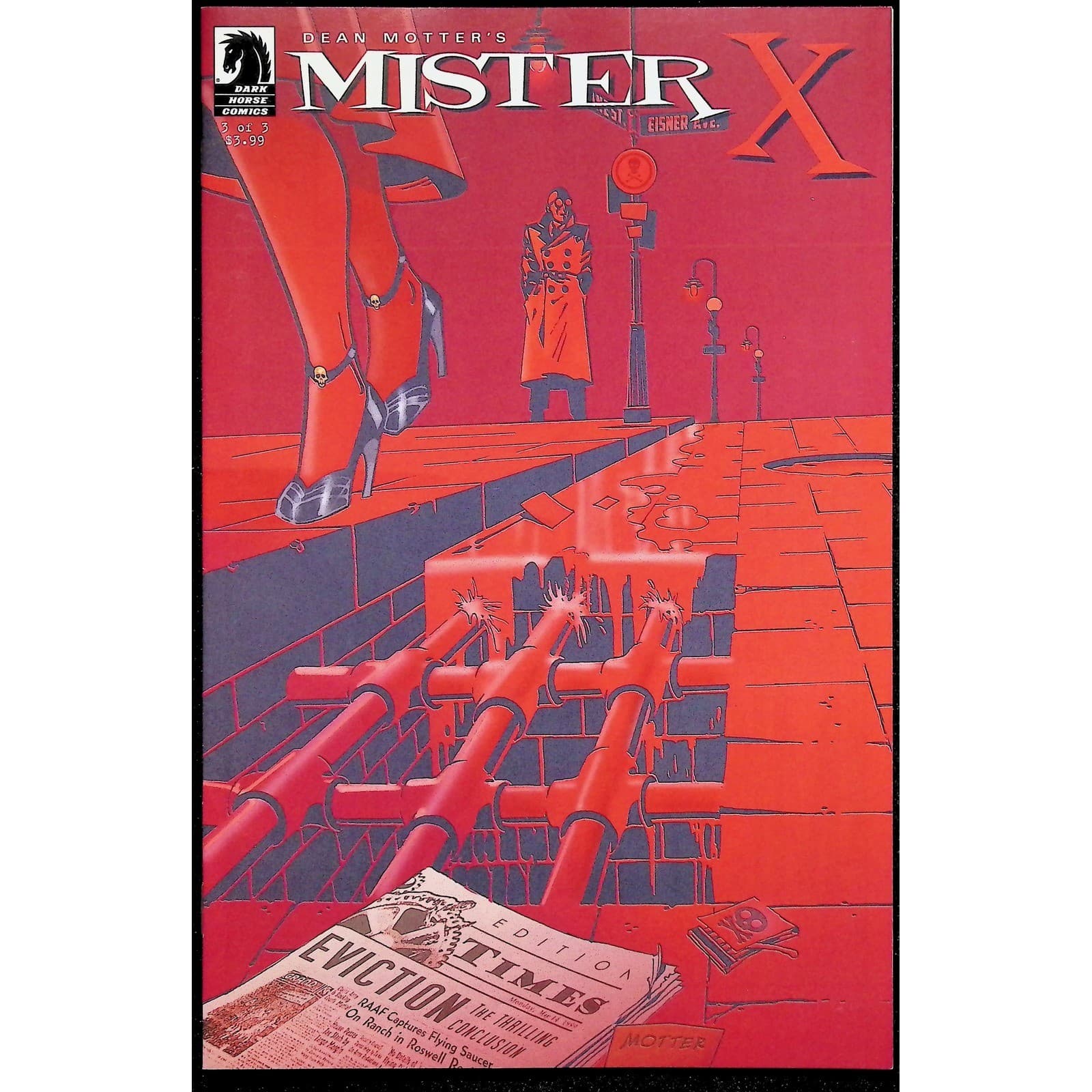 Dark Horse Comic Lot Dean Motter Mister X Eviction #1-3 Complete Set - Thumbnail 4