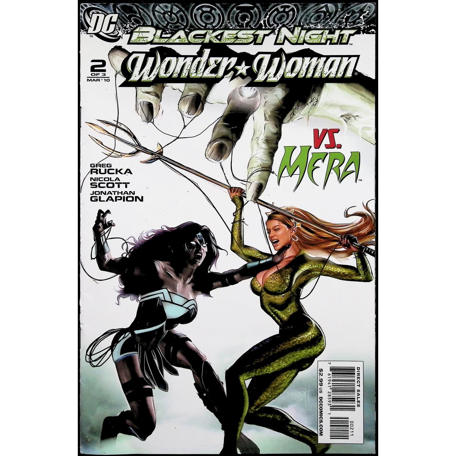 DC Comics Comic Lot Blackest Night Wonder Woman #1-3 Complete Set 2010 - Thumbnail 3