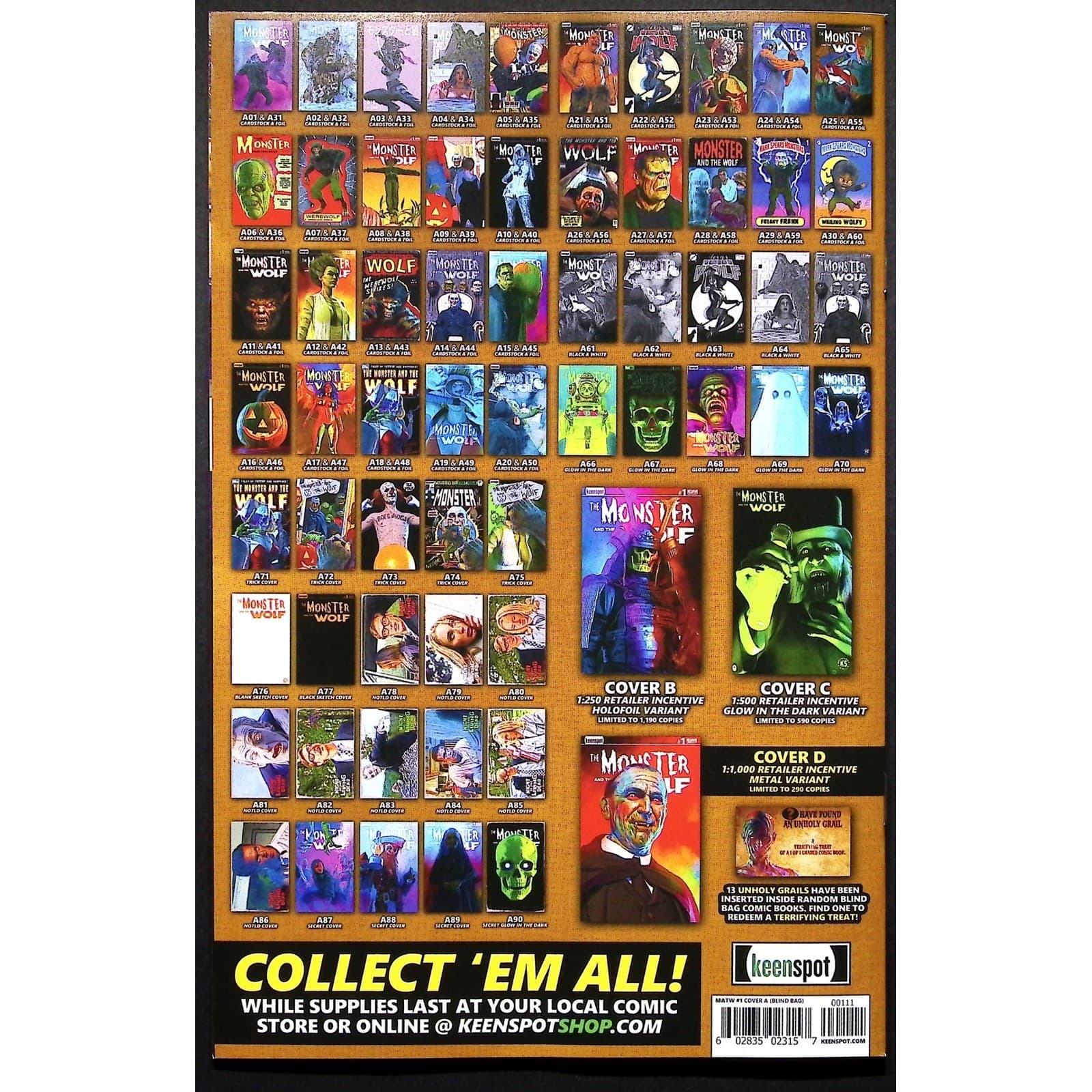 The Monster and The Wolf Comic Book #1 Cover A02 All New Issue KeenSpot - Thumbnail 2