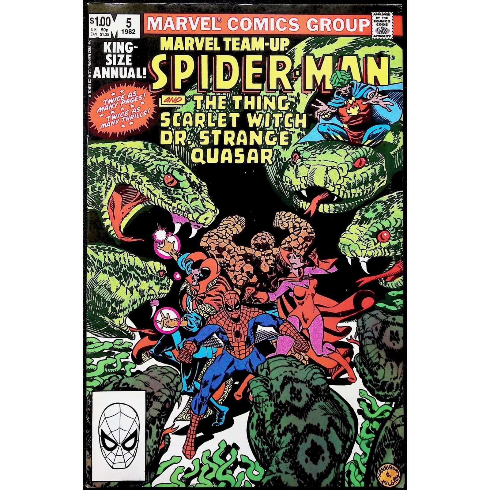 Marvel Comic Lot Marvel Team-Up Annual #1 5 7 Spider-Man X-Men Alpha Flight - Thumbnail 3