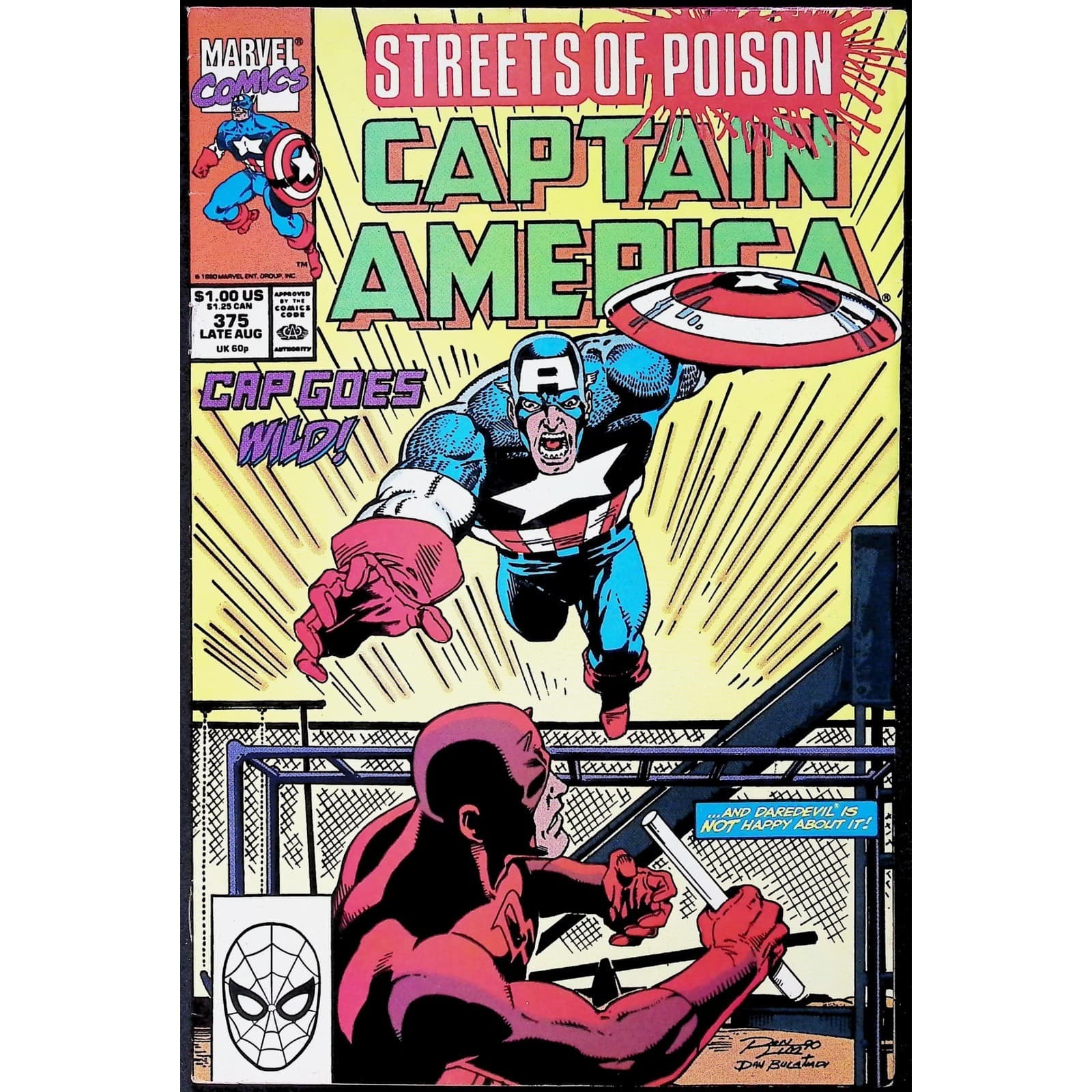 Captain America 4X Comic Lot #369 373 375 376 Skeleton Crew Marvel - Thumbnail 4