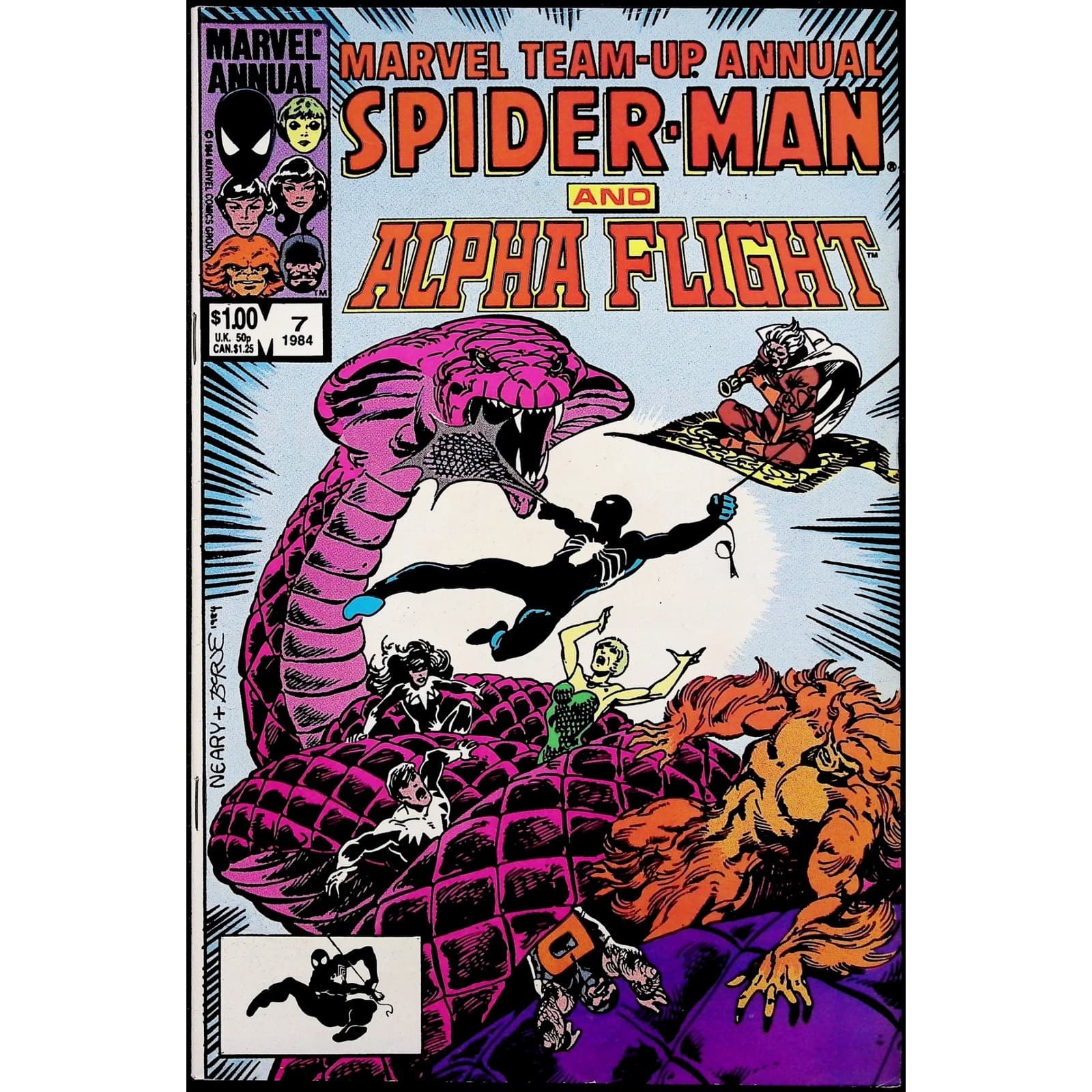 Marvel Comic Lot Marvel Team-Up Annual #1 5 7 Spider-Man X-Men Alpha Flight - Thumbnail 4