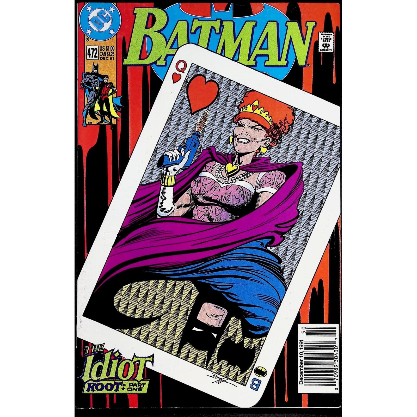 Batman 4X Comic Lot #468 472 477 Annual 14 Shadow Box Idiot Root DC Newsstand - Thumbnail 4