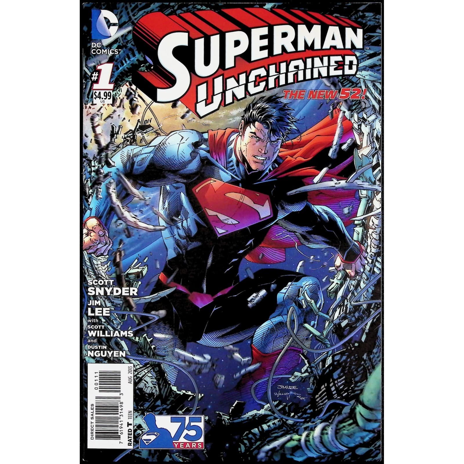 Superman Unchained 8X Comic Lot #1 2 3 5 6 7 8 9 New 52 DC - Thumbnail 2