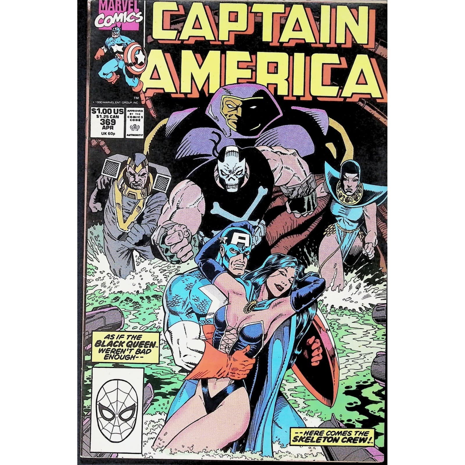 Captain America 4X Comic Lot #369 373 375 376 Skeleton Crew Marvel - Thumbnail 2