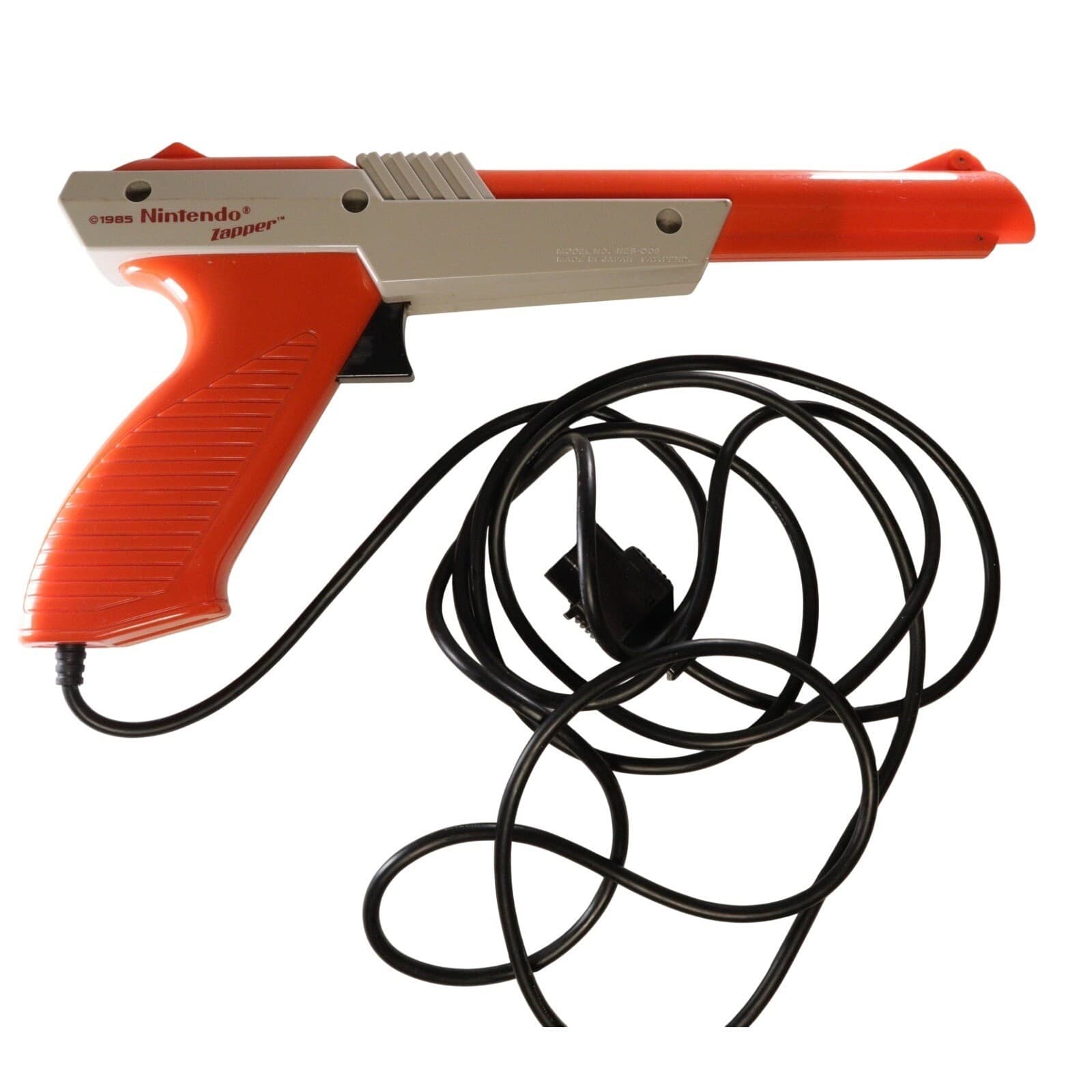 Vintage Nintendo NES Zapper Light Gun Controller 1985 Orange Gray Untested - Thumbnail 2