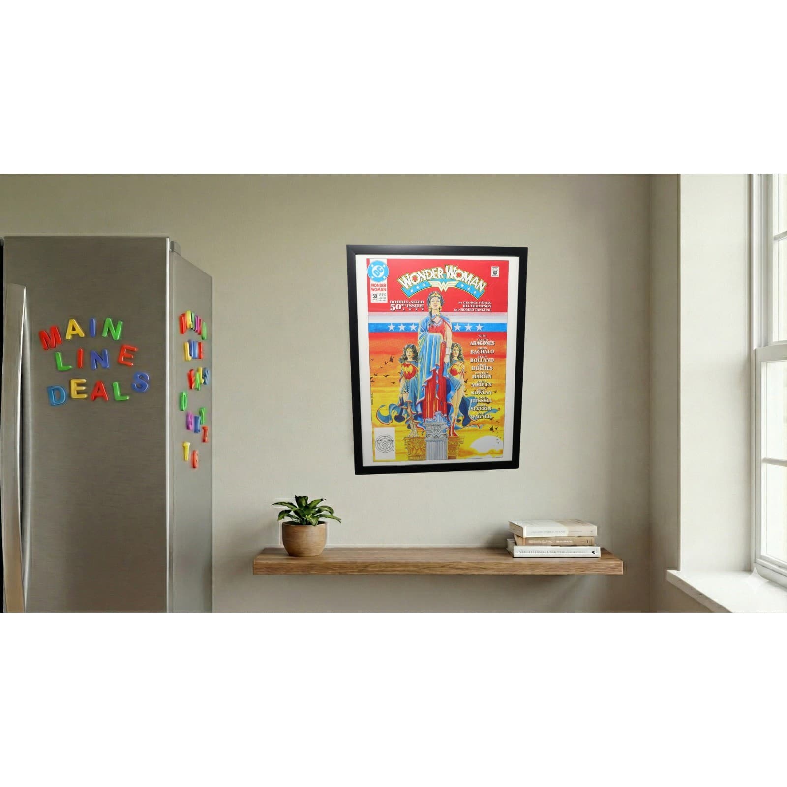 Wonder Woman #50 Framed 12x16 50th Issue Cover Art by George Pérez | DC Comics - Thumbnail 2