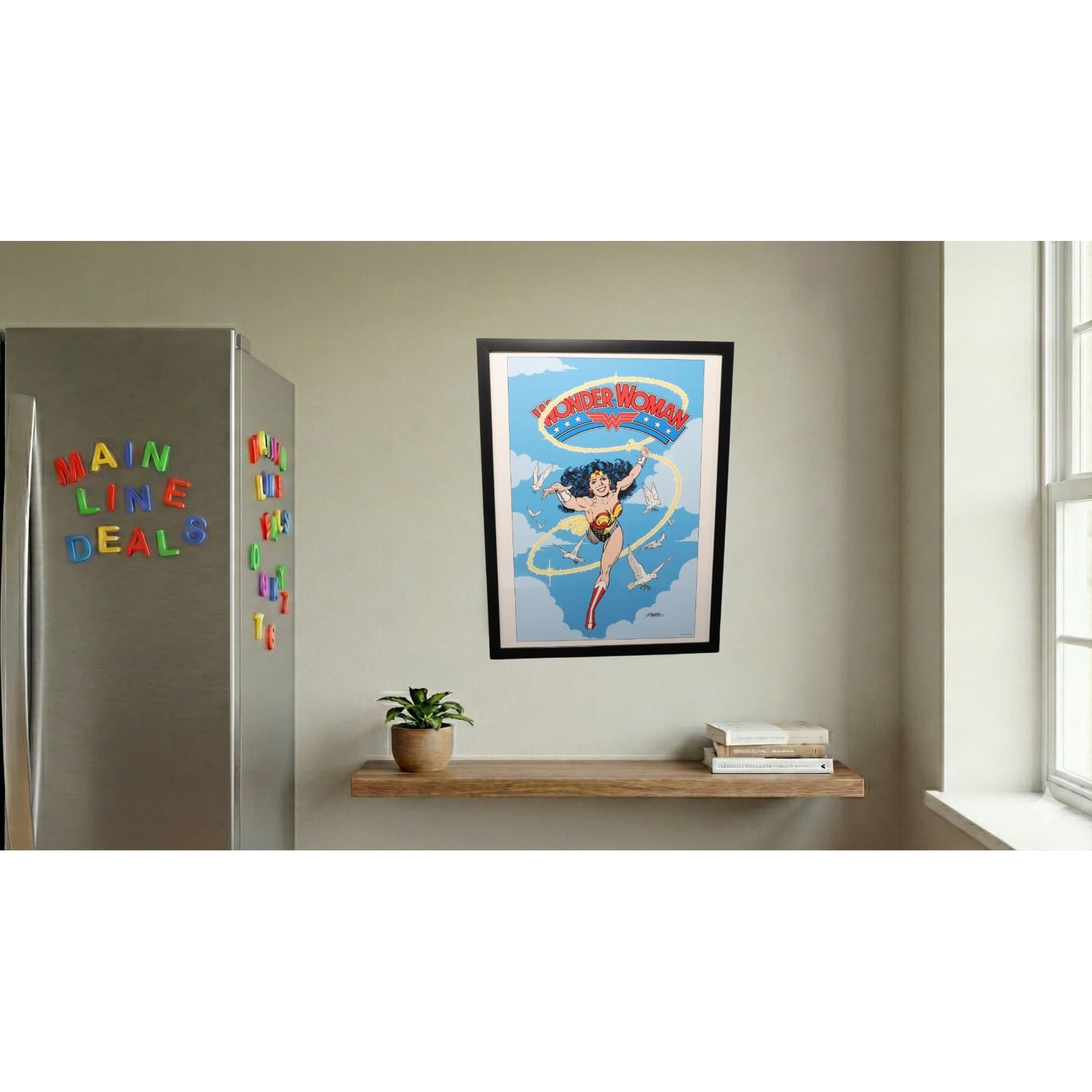 Wonder Woman Framed 12x16 Classic Flying Poster Art by George Pérez | DC Comics - Thumbnail 2