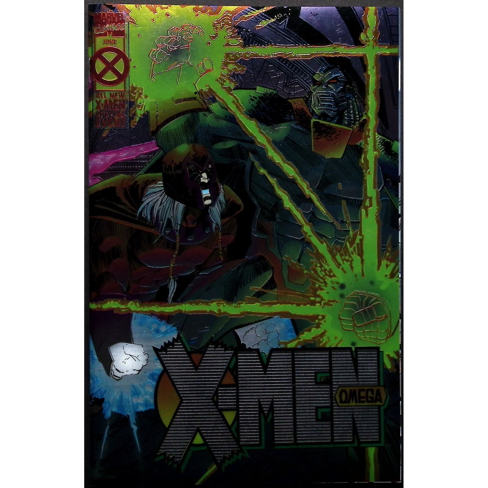 Marvel Comic Book 3x Lot X-Men Alpha Omega Prime Chromium Foil Age of Apocalypse - Thumbnail 4