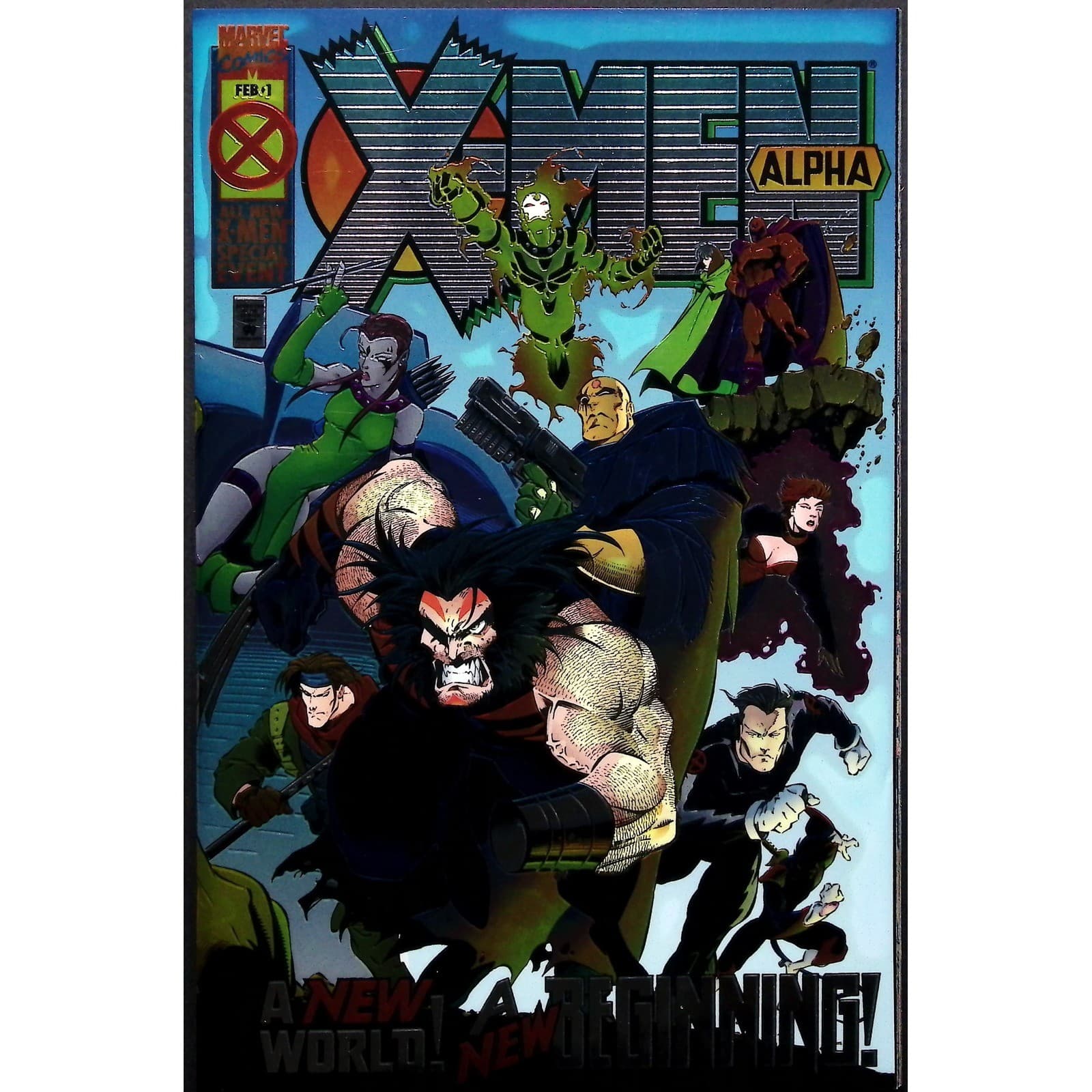 Marvel Comic Book 3x Lot X-Men Alpha Omega Prime Chromium Foil Age of Apocalypse - Thumbnail 6