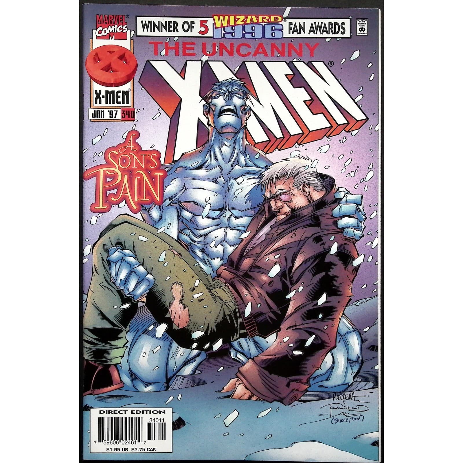 Uncanny X-Men #340-344 Marvel Comics 1997 Joe Madureira Rogue Gladiator 5x Lot - Thumbnail 6