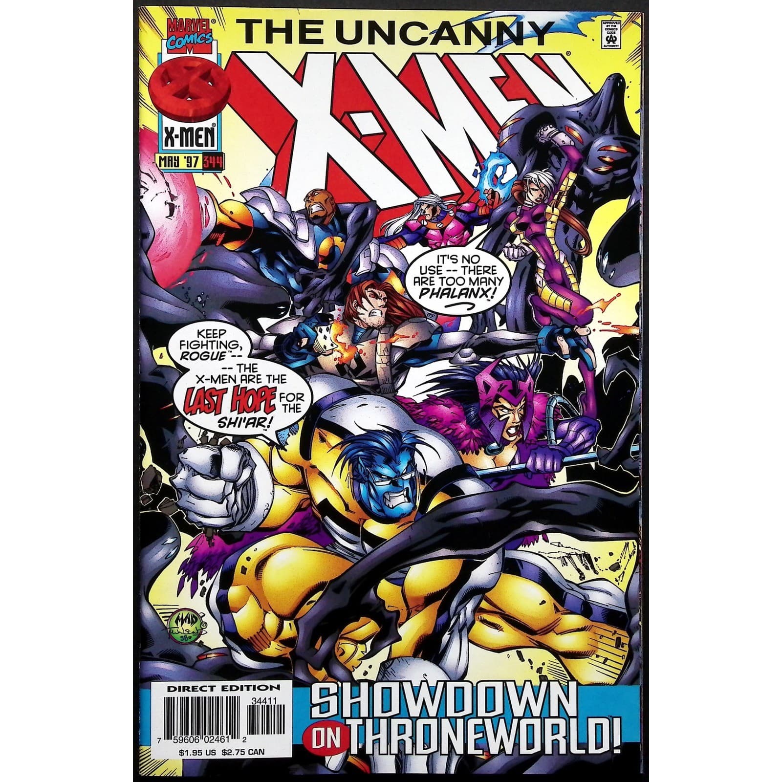 Uncanny X-Men #340-344 Marvel Comics 1997 Joe Madureira Rogue Gladiator 5x Lot - Thumbnail 4